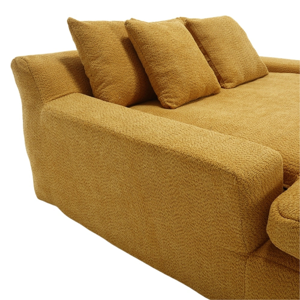 Canapé 2 places, modèle "paresseux", avec 5 coussins de dos, canapé confortable, canapé bas avec assise profonde pour le salon.