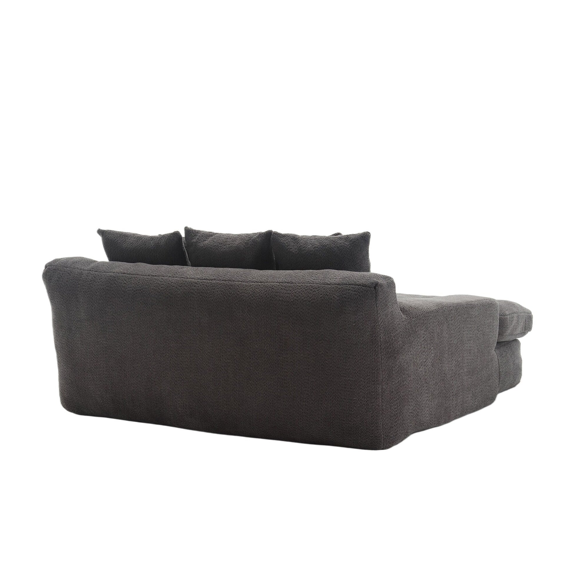 Canapé 2 places, modèle "paresseux", avec 5 coussins de dos, canapé confortable, canapé bas avec assise profonde pour le salon.