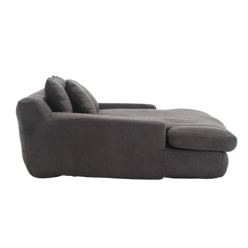 Canapé 2 places, modèle "paresseux", avec 5 coussins de dos, canapé confortable, canapé bas avec assise profonde pour le salon.