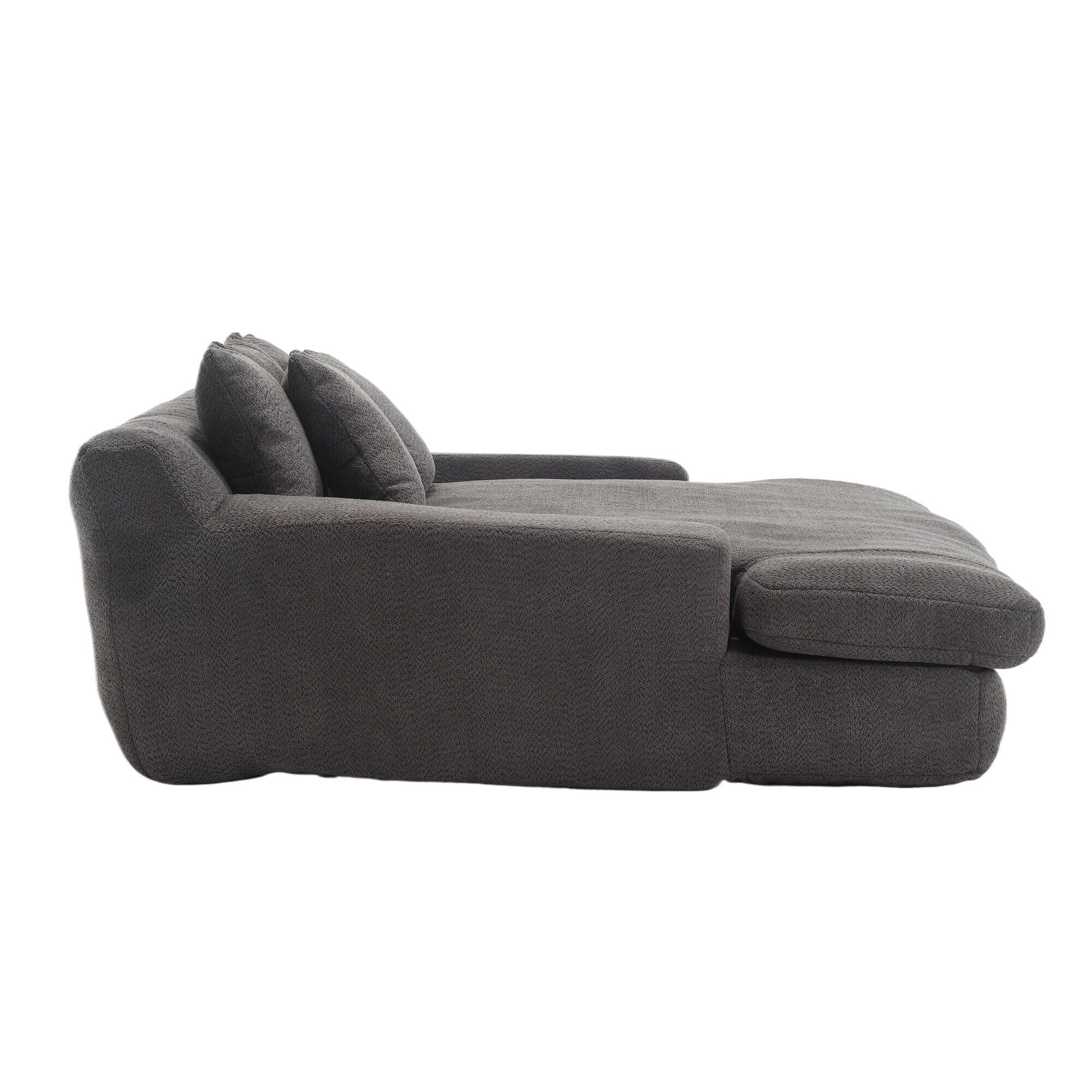 Canapé 2 places, modèle "paresseux", avec 5 coussins de dos, canapé confortable, canapé bas avec assise profonde pour le salon.