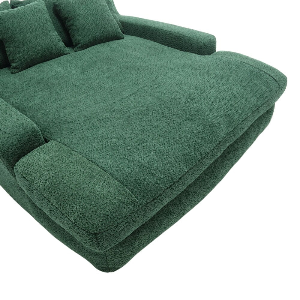 Canapé 2 places, modèle "paresseux", avec 5 coussins de dos, canapé confortable, canapé bas avec assise profonde pour le salon.