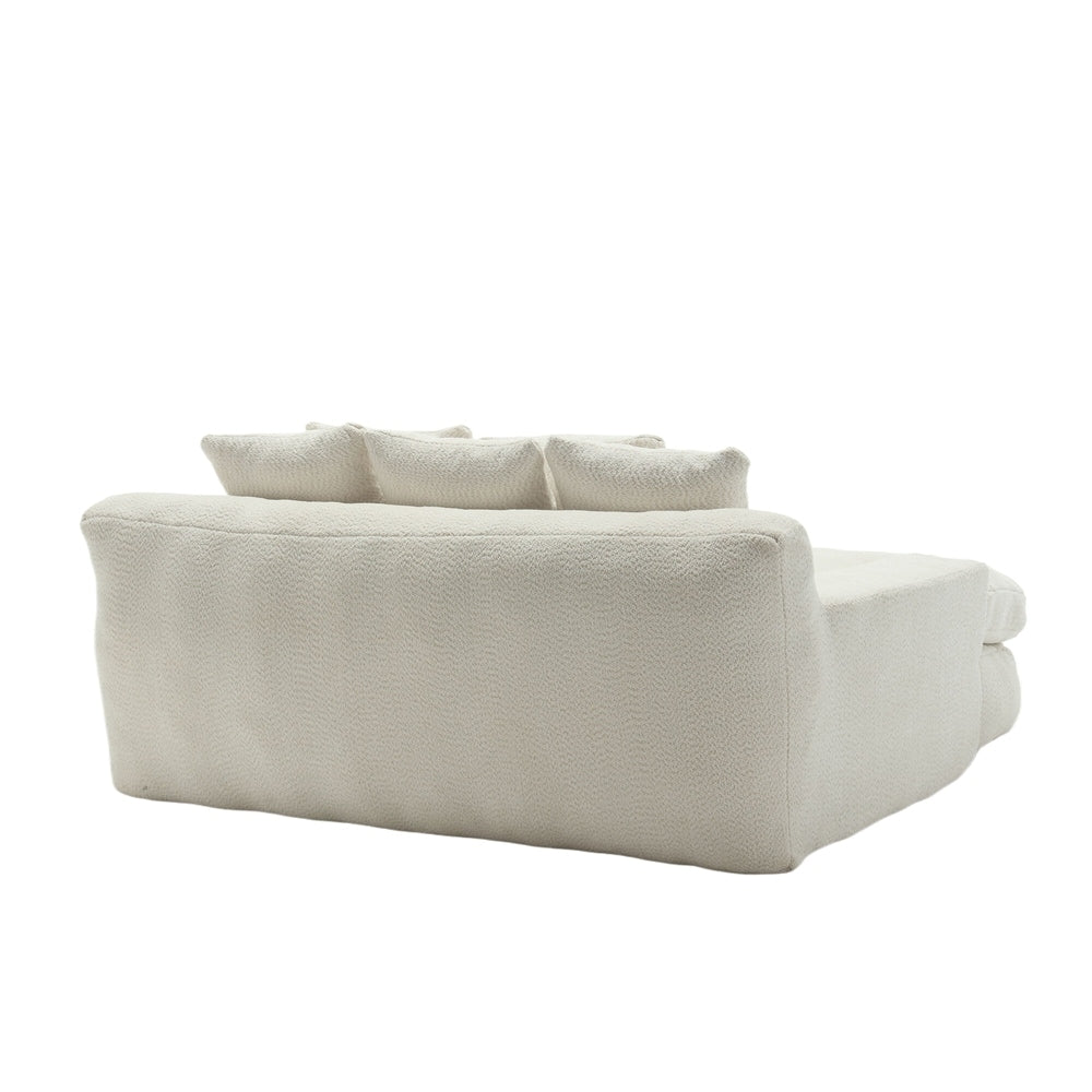 Canapé 2 places, modèle "paresseux", avec 5 coussins de dos, canapé confortable, canapé bas avec assise profonde pour le salon.