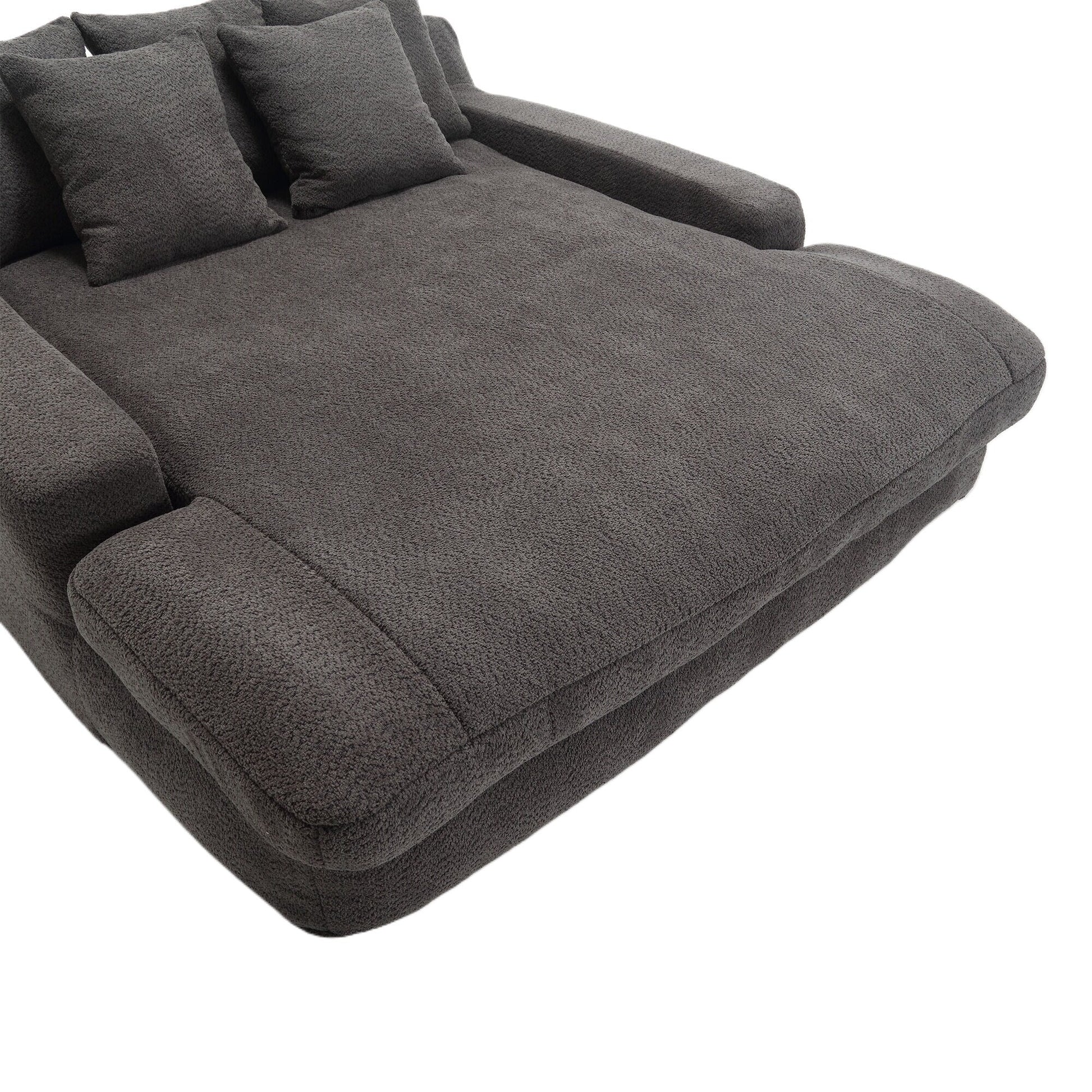 Canapé 2 places, modèle "paresseux", avec 5 coussins de dos, canapé confortable, canapé bas avec assise profonde pour le salon.
