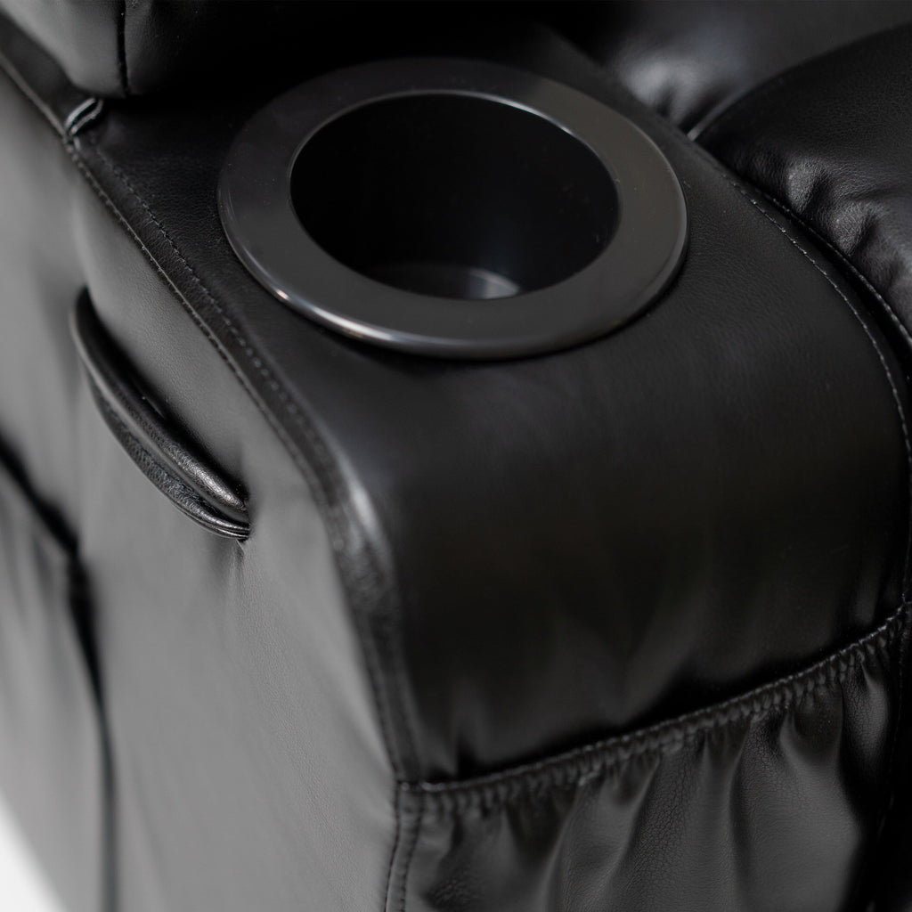Fauteuil inclinable électrique à levage électrique de grande taille 21W, massage vibratoire à 8 points et chaleur lombaire, télécommande, poches latérales, porte-gobelets