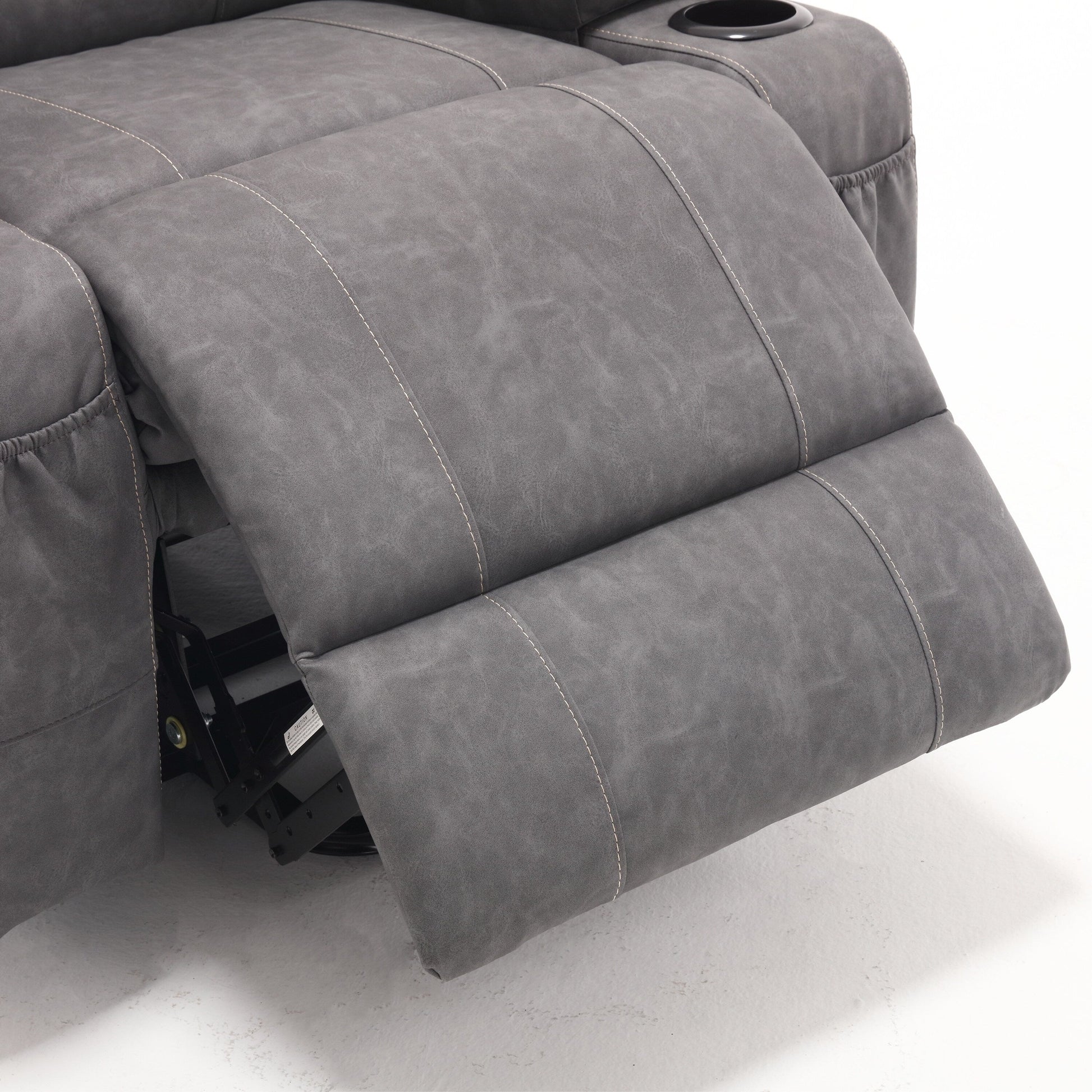 Fauteuil inclinable électrique à levage électrique de grande taille 21W, massage vibratoire à 8 points et chaleur lombaire, télécommande, poches latérales, porte-gobelets