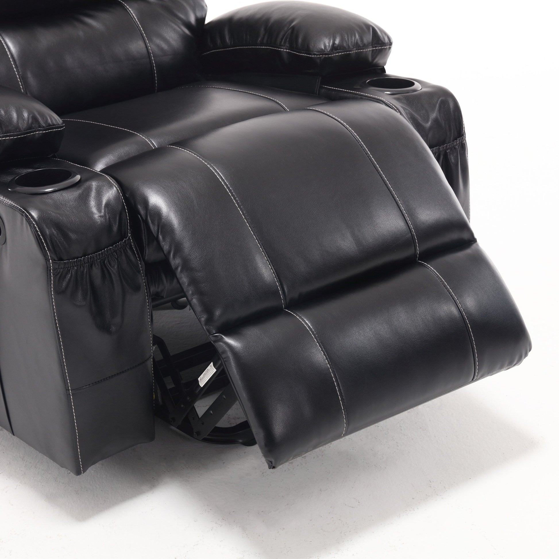 Fauteuil inclinable électrique à levage électrique de grande taille 21W, massage vibratoire à 8 points et chaleur lombaire, télécommande, poches latérales, porte-gobelets