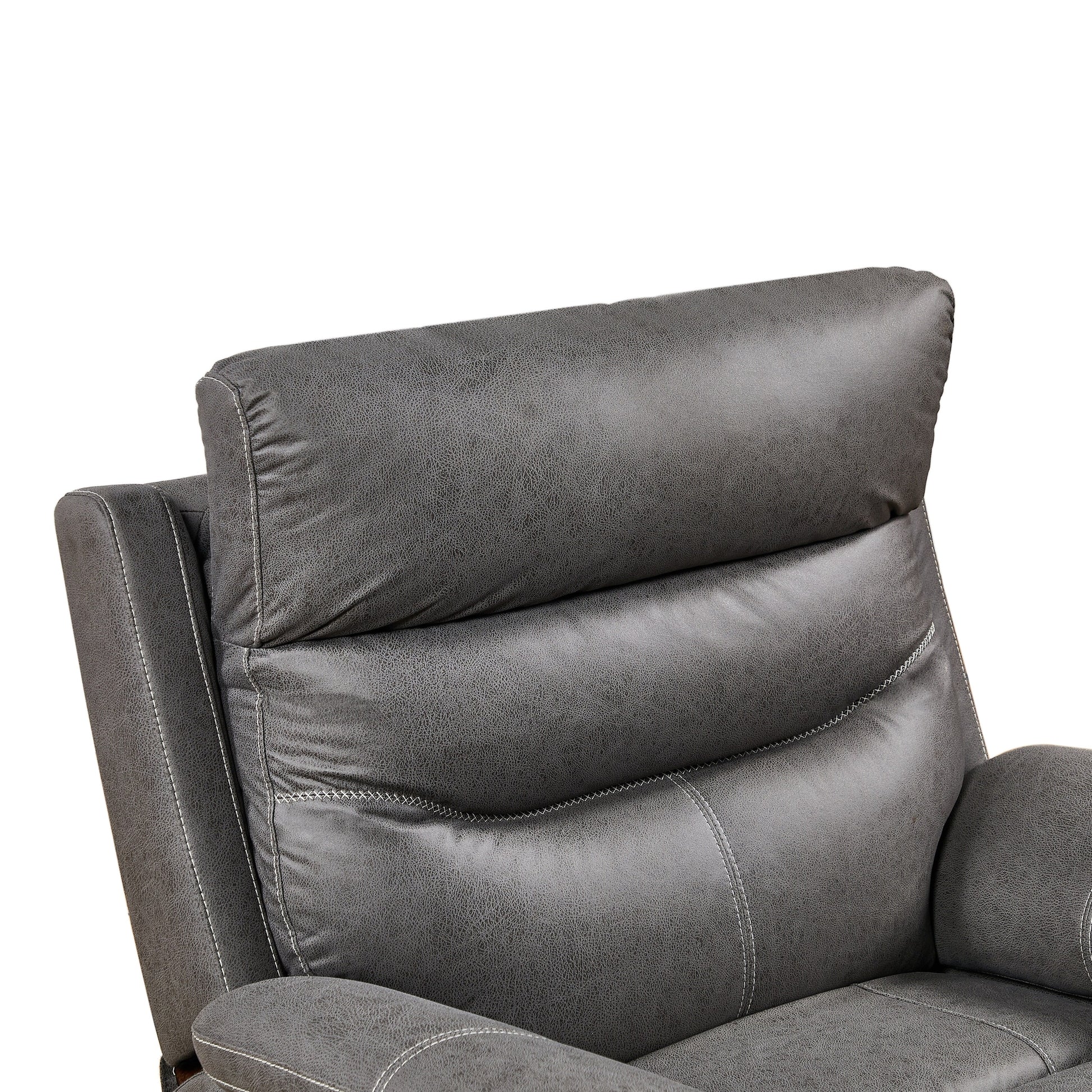 Fauteuil inclinable pivotant à 240° avec double moteur, appuie-tête électrique, positions d'inclinaison infinies, ports de charge USB et repose-pieds.
