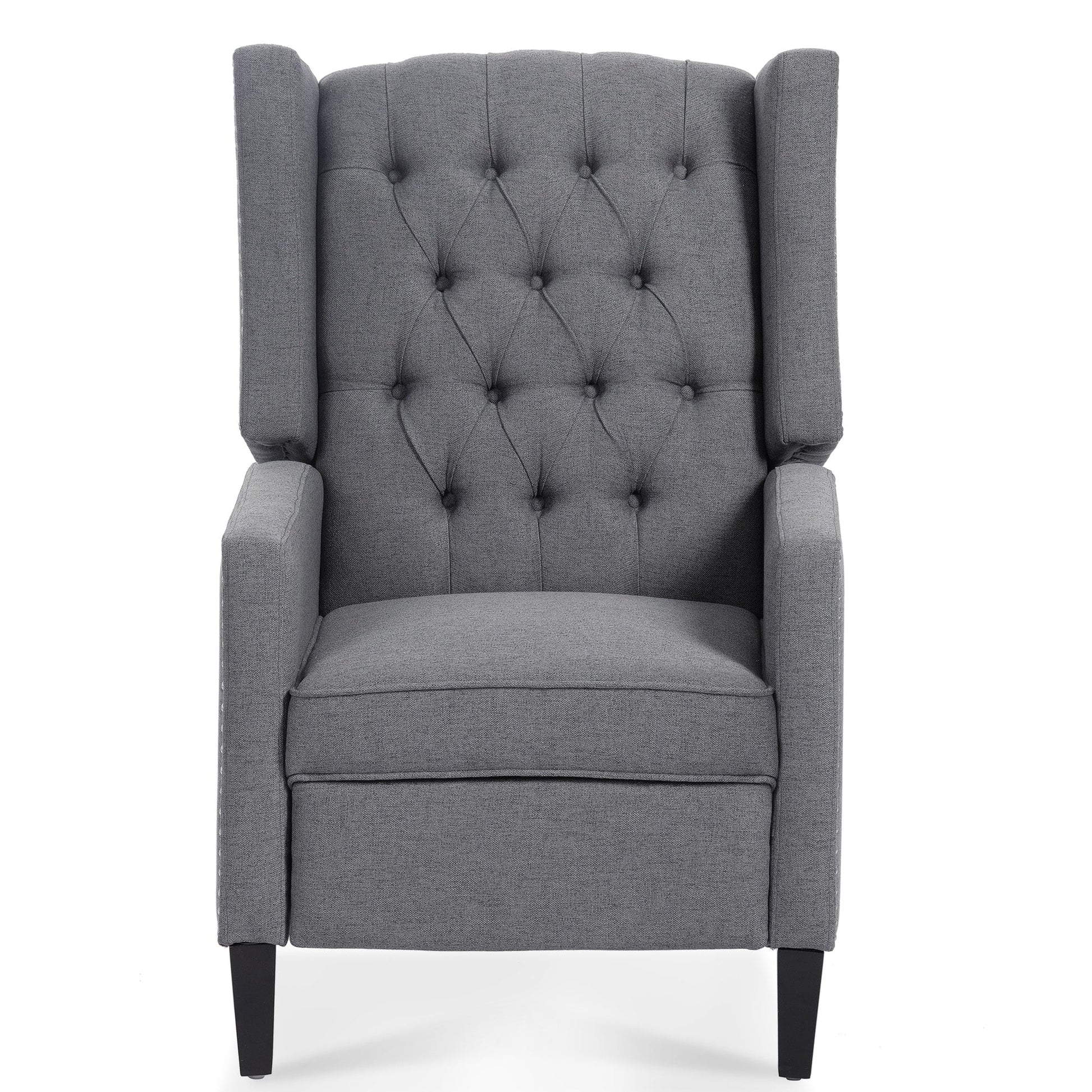 Fauteuil inclinable à dossier fixe en tissu, largeur 27,16 pouces, à commande manuelle.