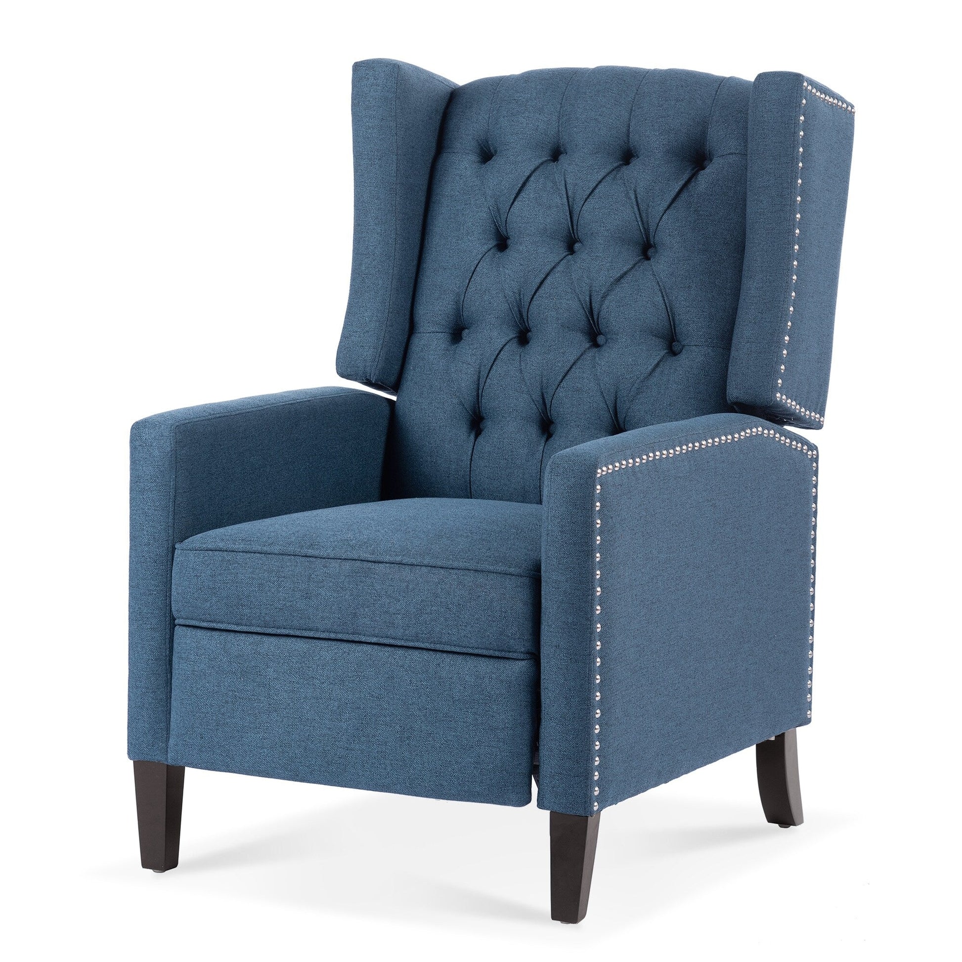 Fauteuil inclinable à dossier fixe en tissu, largeur 27,16 pouces, à commande manuelle.