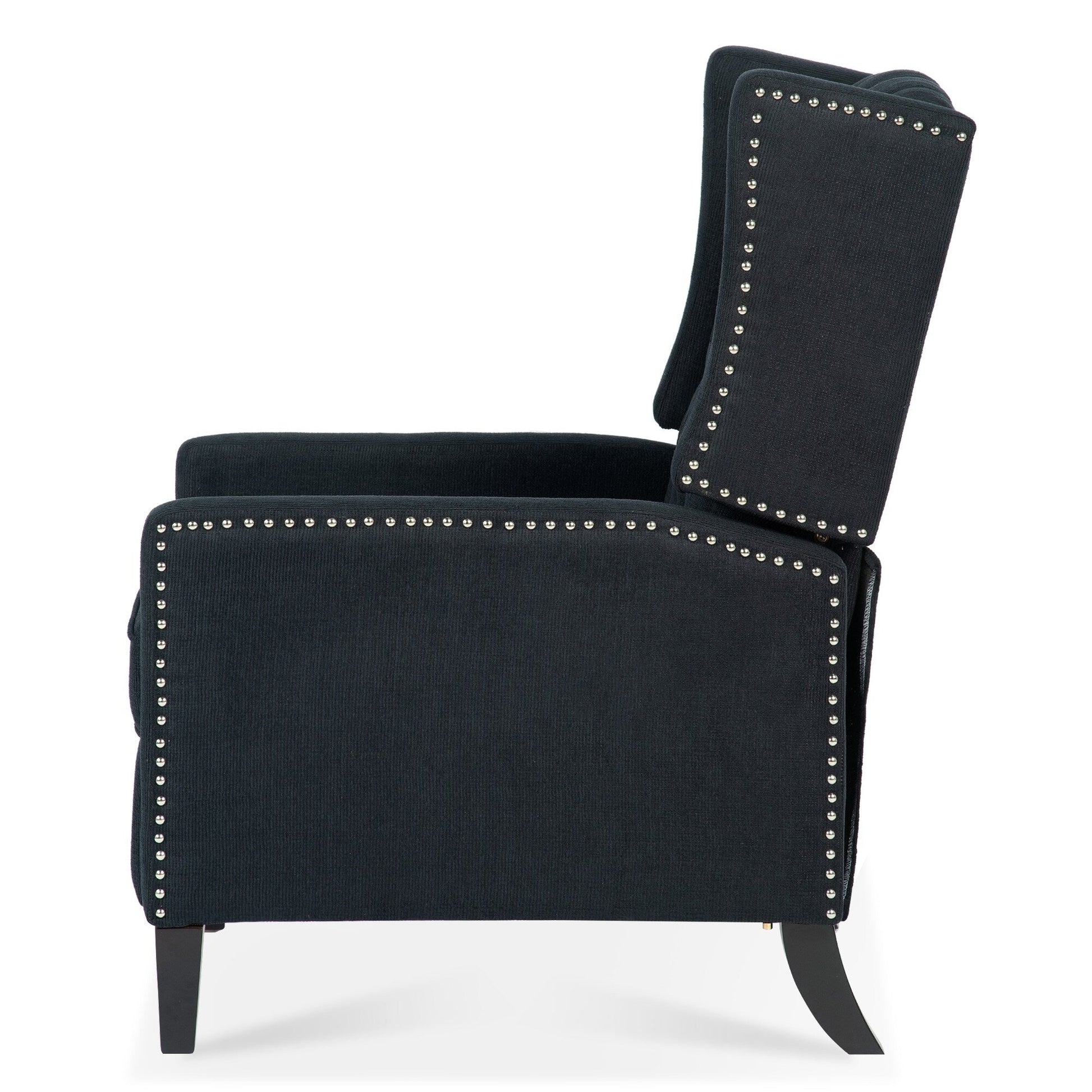 Fauteuil inclinable à dossier fixe en tissu, largeur 27,16 pouces, à commande manuelle.