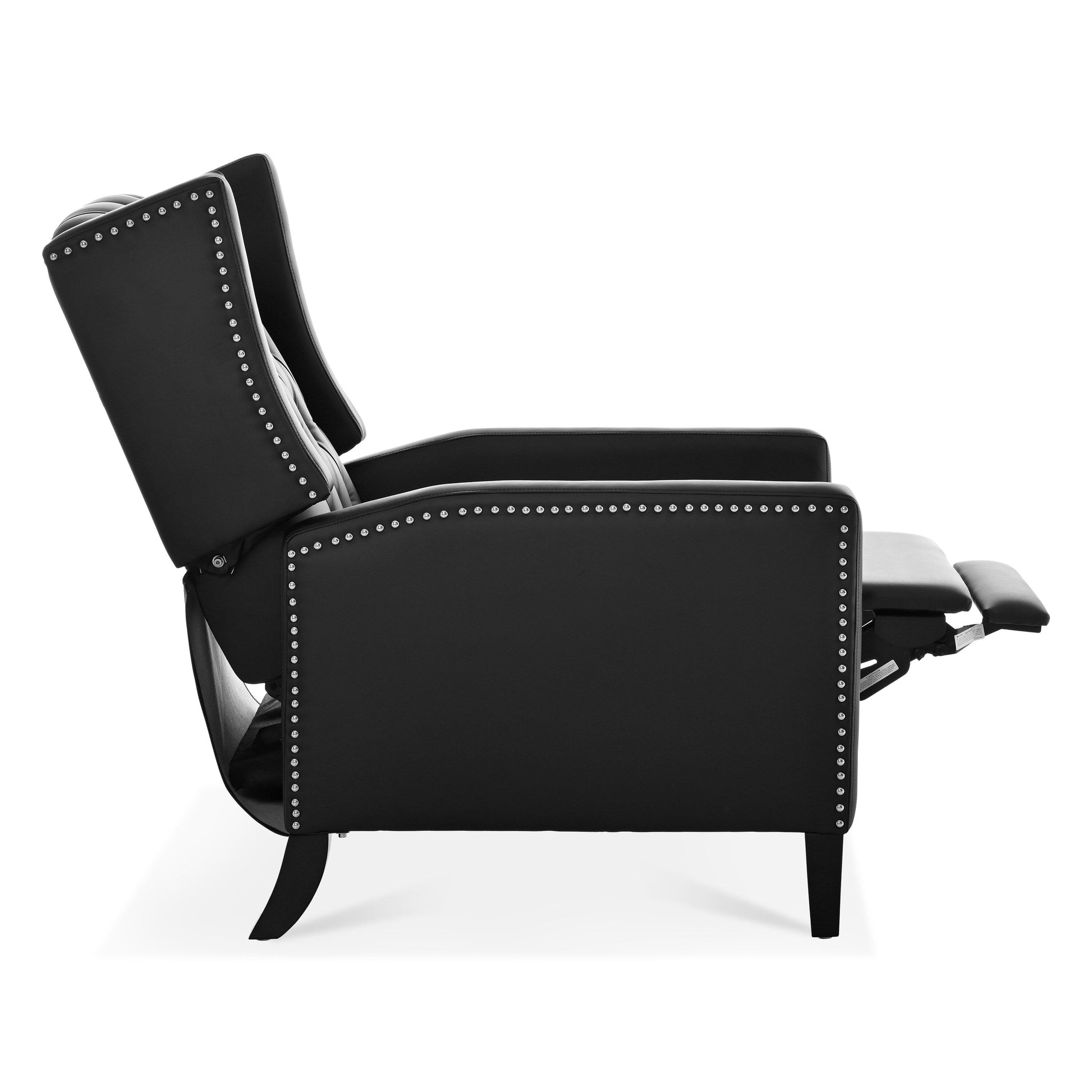 Fauteuil inclinable à dossier fixe en tissu, largeur 27,16 pouces, à commande manuelle.