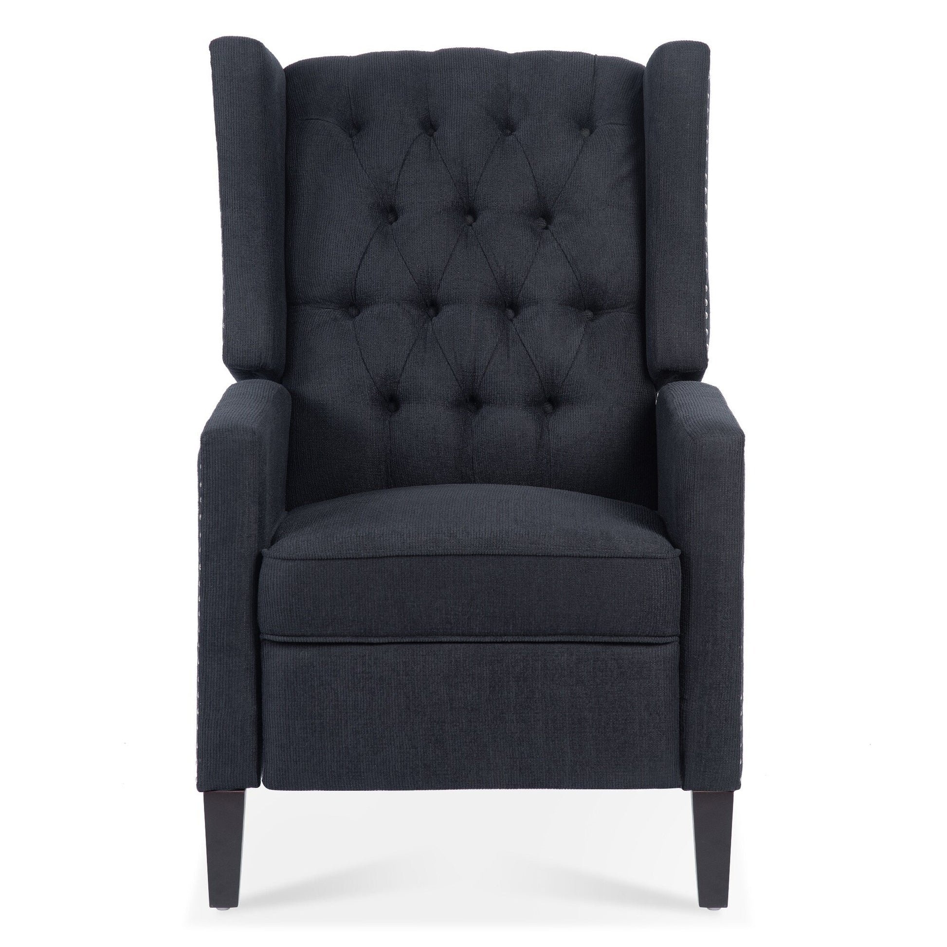 Fauteuil inclinable à dossier fixe en tissu, largeur 27,16 pouces, à commande manuelle.