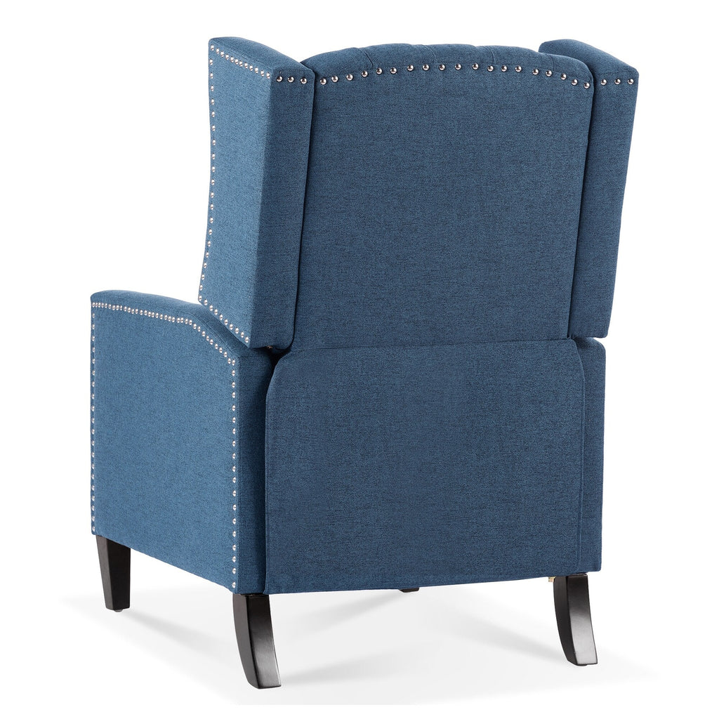 Fauteuil inclinable à dossier fixe en tissu, largeur 27,16 pouces, à commande manuelle.
