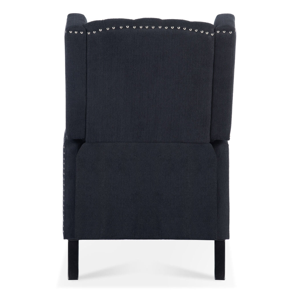 Fauteuil inclinable à dossier fixe en tissu, largeur 27,16 pouces, à commande manuelle.
