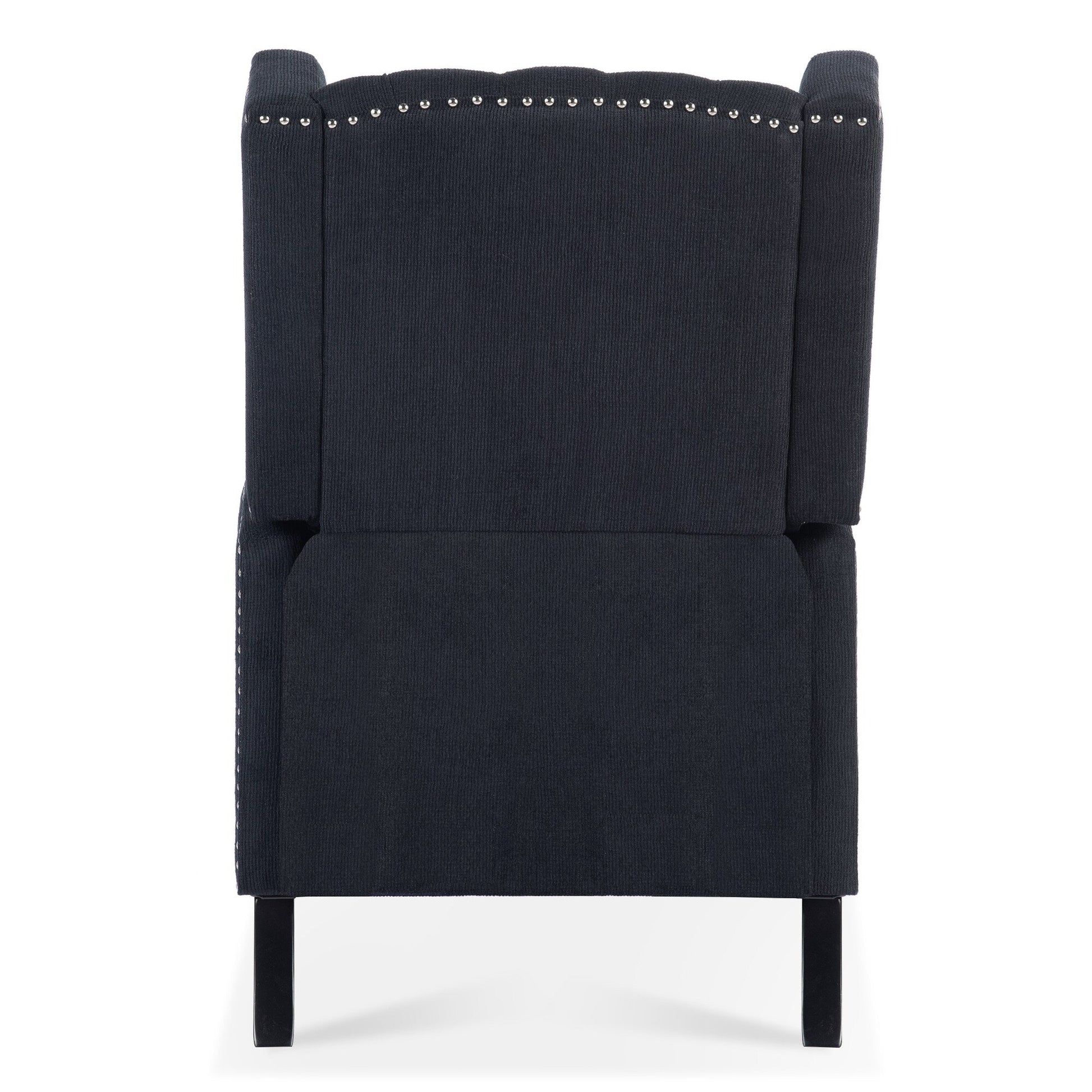 Fauteuil inclinable à dossier fixe en tissu, largeur 27,16 pouces, à commande manuelle.