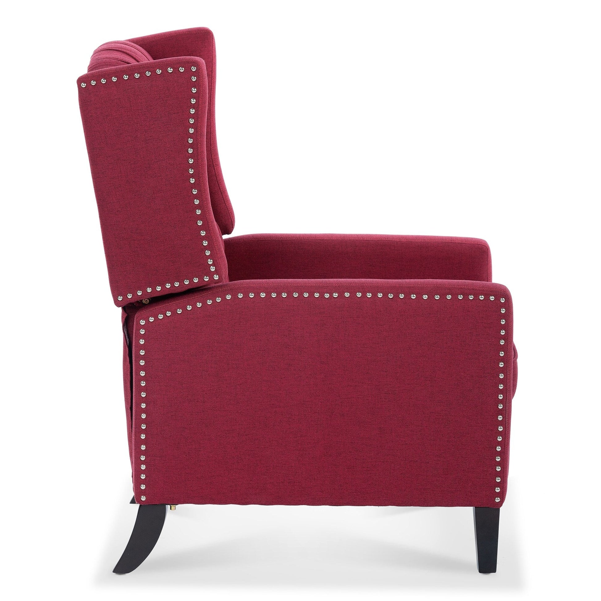 Fauteuil inclinable à dossier fixe en tissu, largeur 27,16 pouces, à commande manuelle.