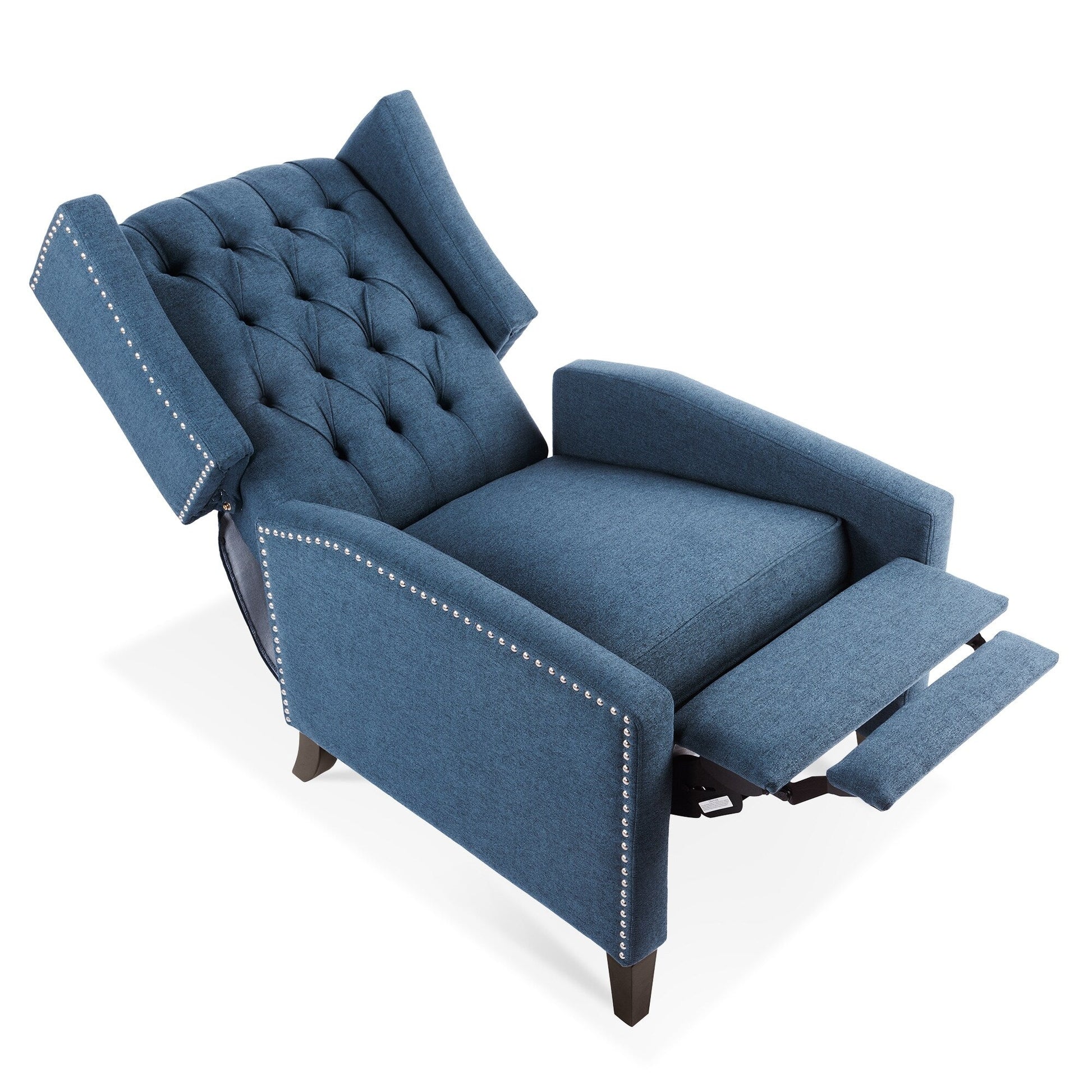 Fauteuil inclinable à dossier fixe en tissu, largeur 27,16 pouces, à commande manuelle.