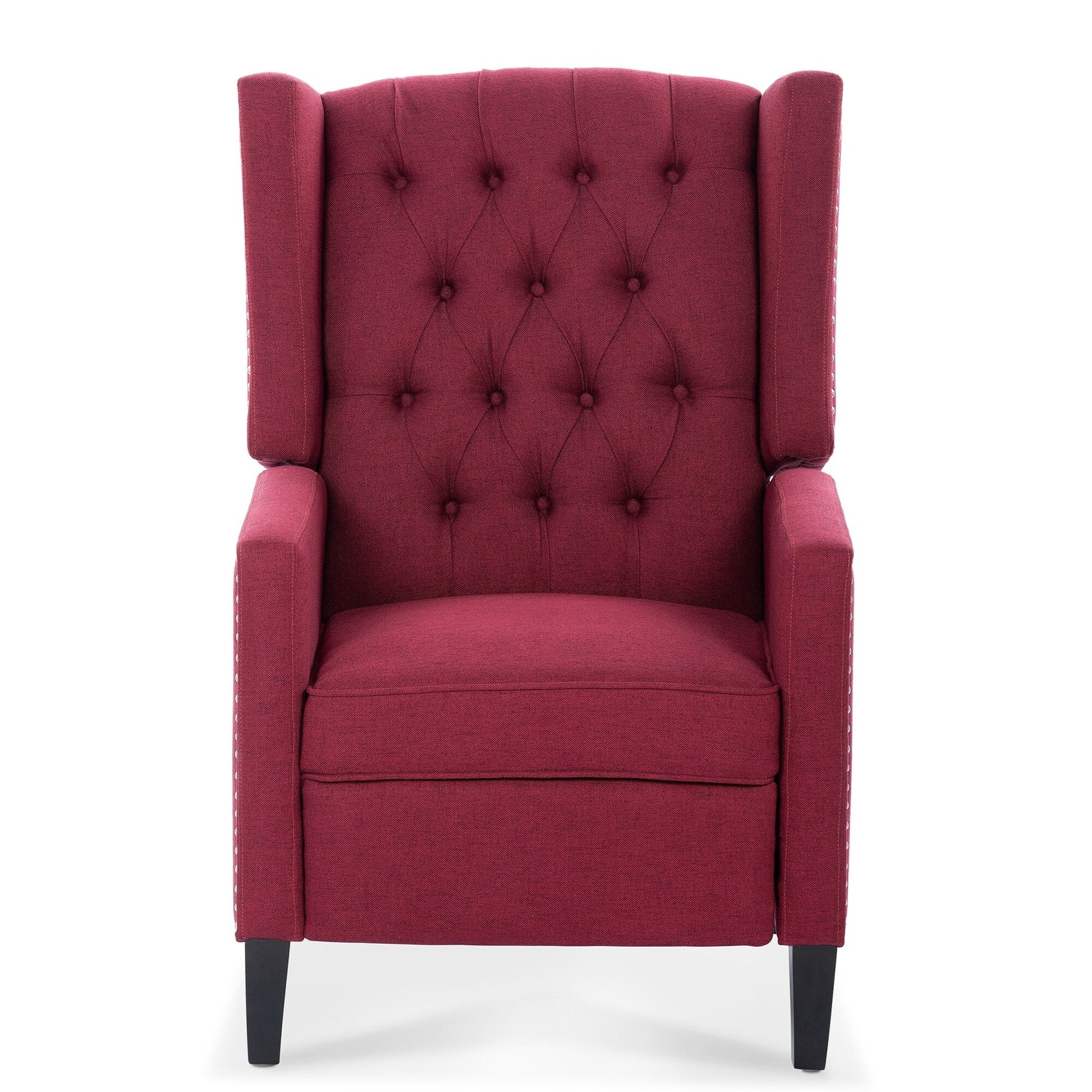 Fauteuil inclinable à dossier fixe en tissu, largeur 27,16 pouces, à commande manuelle.
