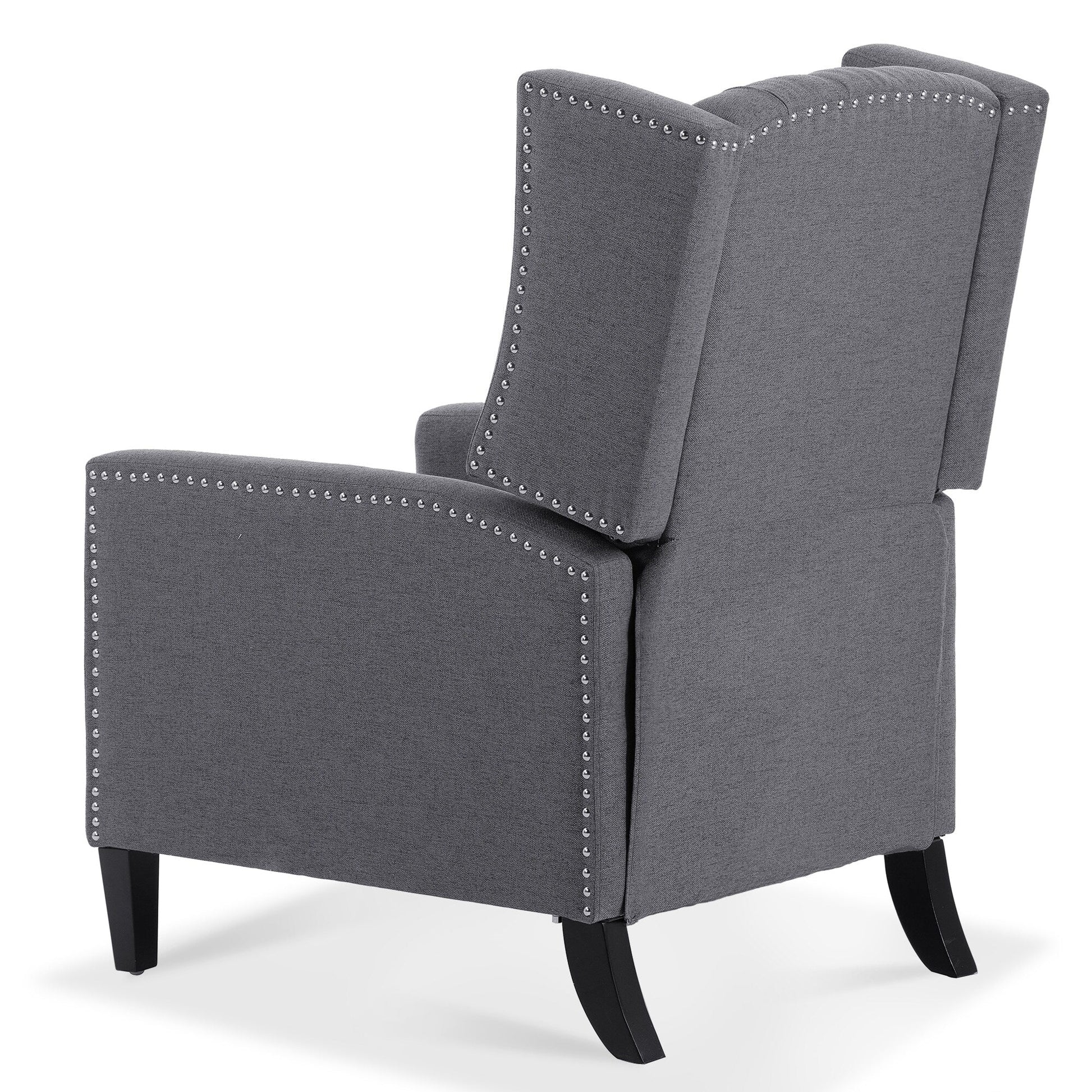 Fauteuil inclinable à dossier fixe en tissu, largeur 27,16 pouces, à commande manuelle.