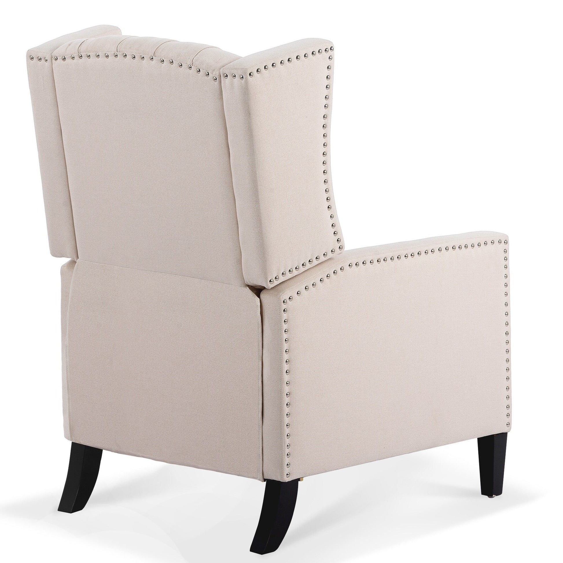 Fauteuil inclinable à dossier fixe en tissu, largeur 27,16 pouces, à commande manuelle.