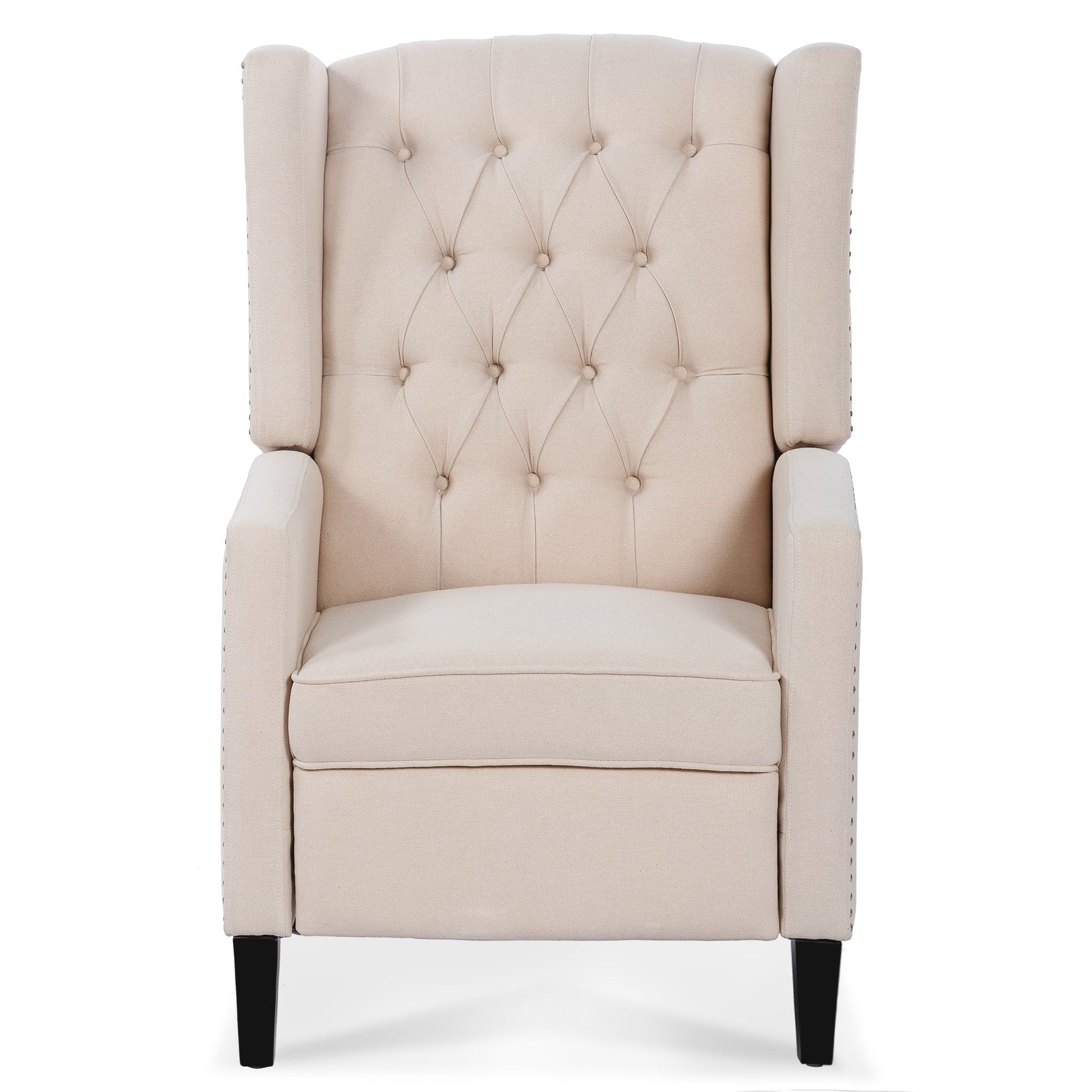 Fauteuil inclinable à dossier fixe en tissu, largeur 27,16 pouces, à commande manuelle.