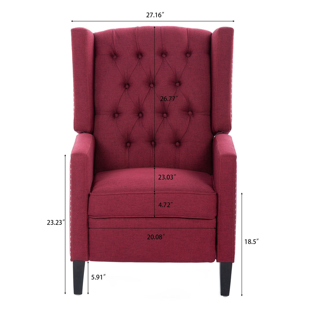 Fauteuil inclinable manuel à accoudoirs de 69 cm de large