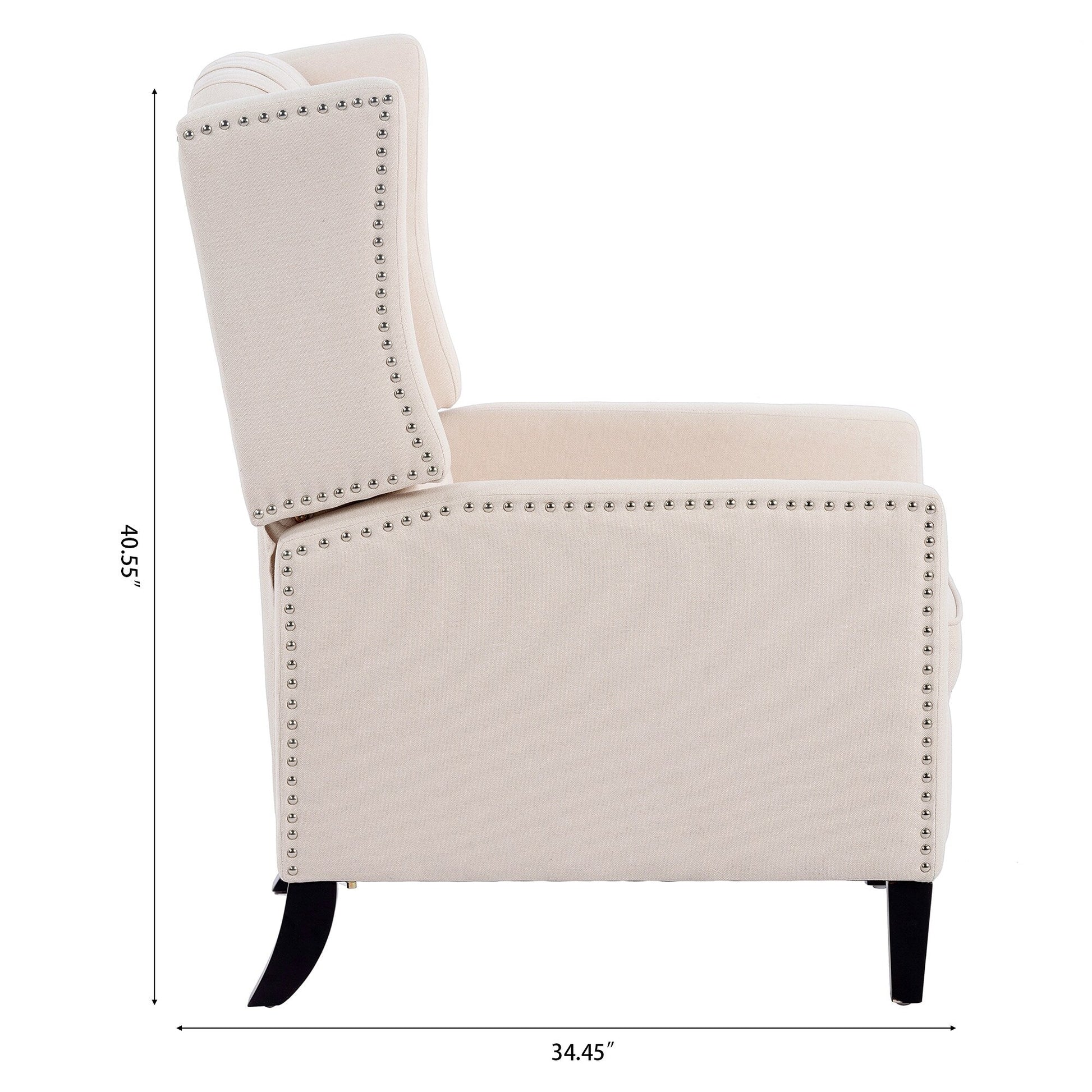 Fauteuil inclinable manuel à accoudoirs de 69 cm de large
