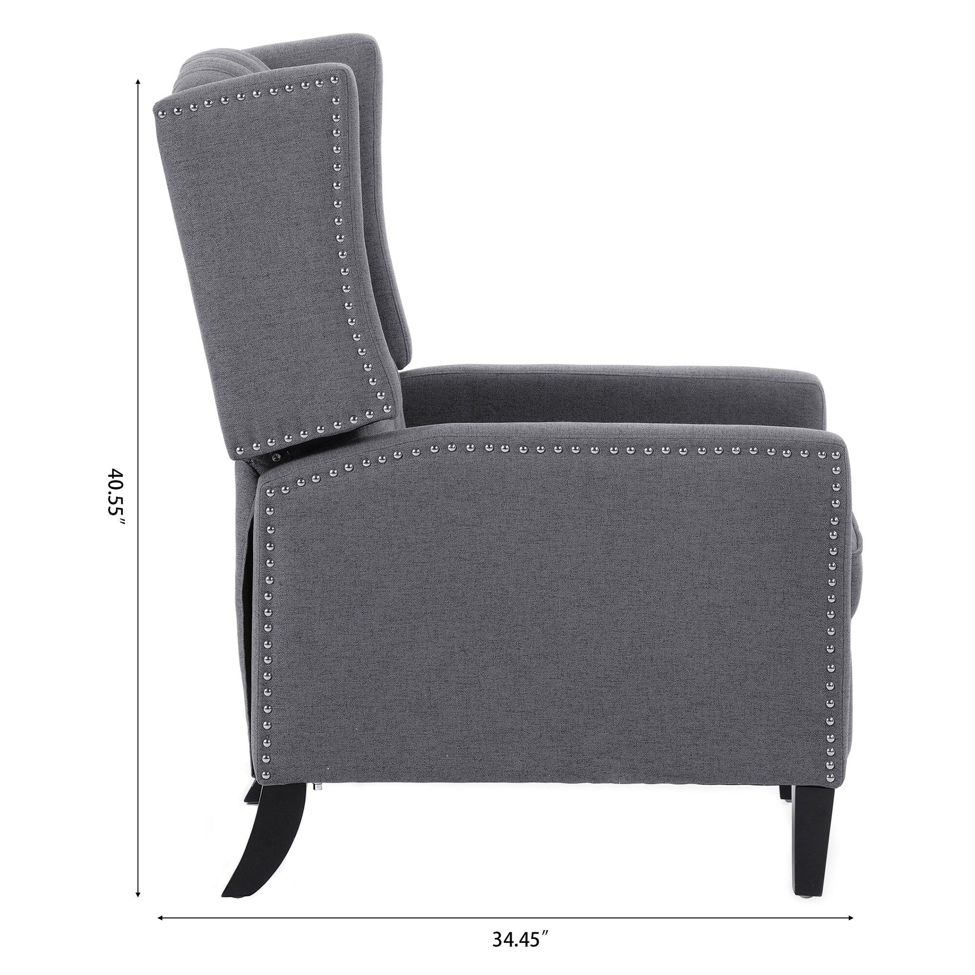 Fauteuil inclinable manuel à accoudoirs de 69 cm de large