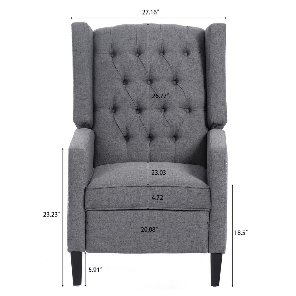 Fauteuil inclinable manuel à accoudoirs de 69 cm de large