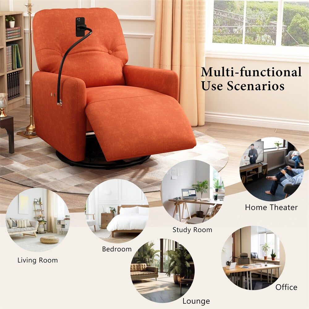 Fauteuil inclinable électrique pivotant à 270 degrés avec porte-téléphone