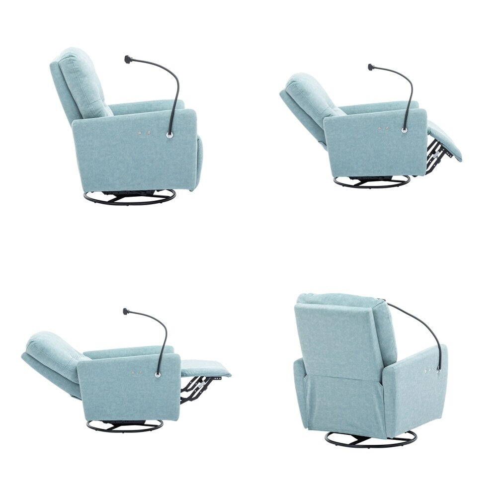 Fauteuil inclinable électrique pivotant à 270 degrés avec porte-téléphone