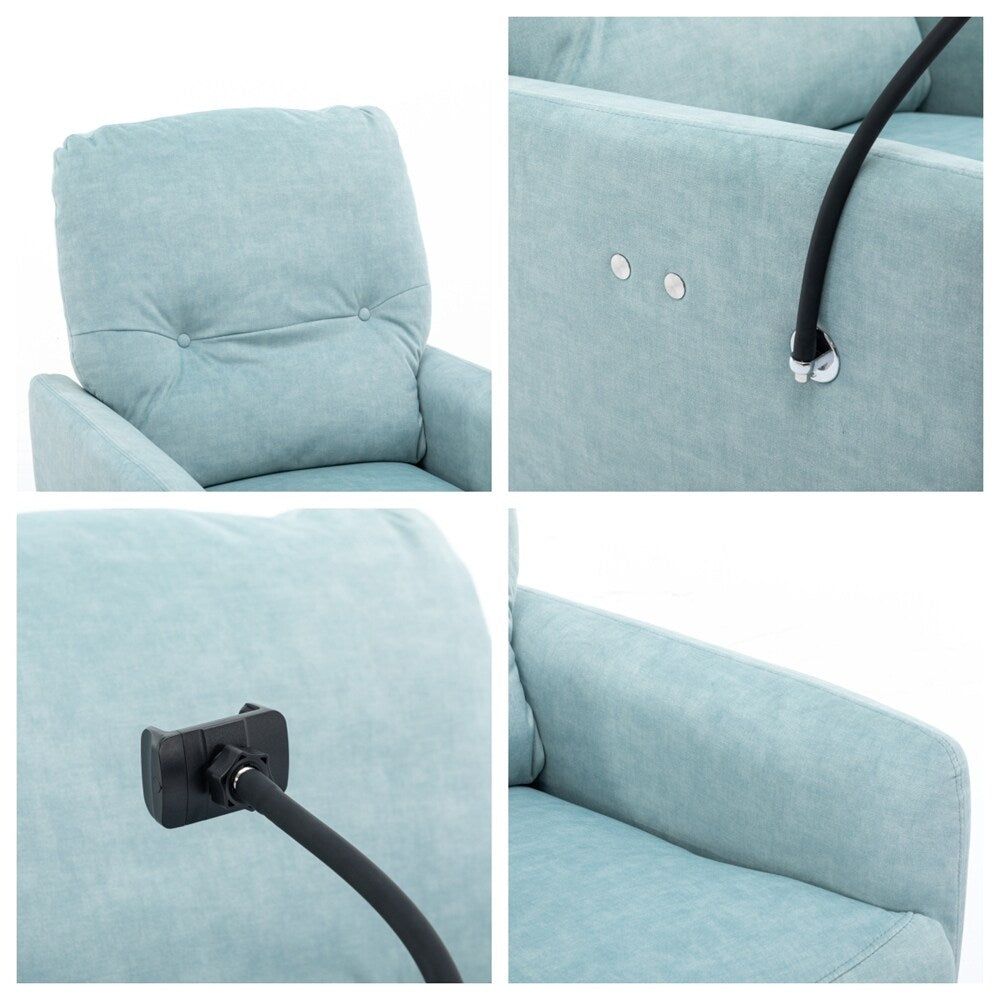 Fauteuil inclinable électrique pivotant à 270 degrés avec porte-téléphone