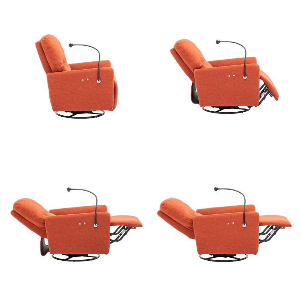 Fauteuil inclinable électrique pivotant à 270 degrés avec porte-téléphone