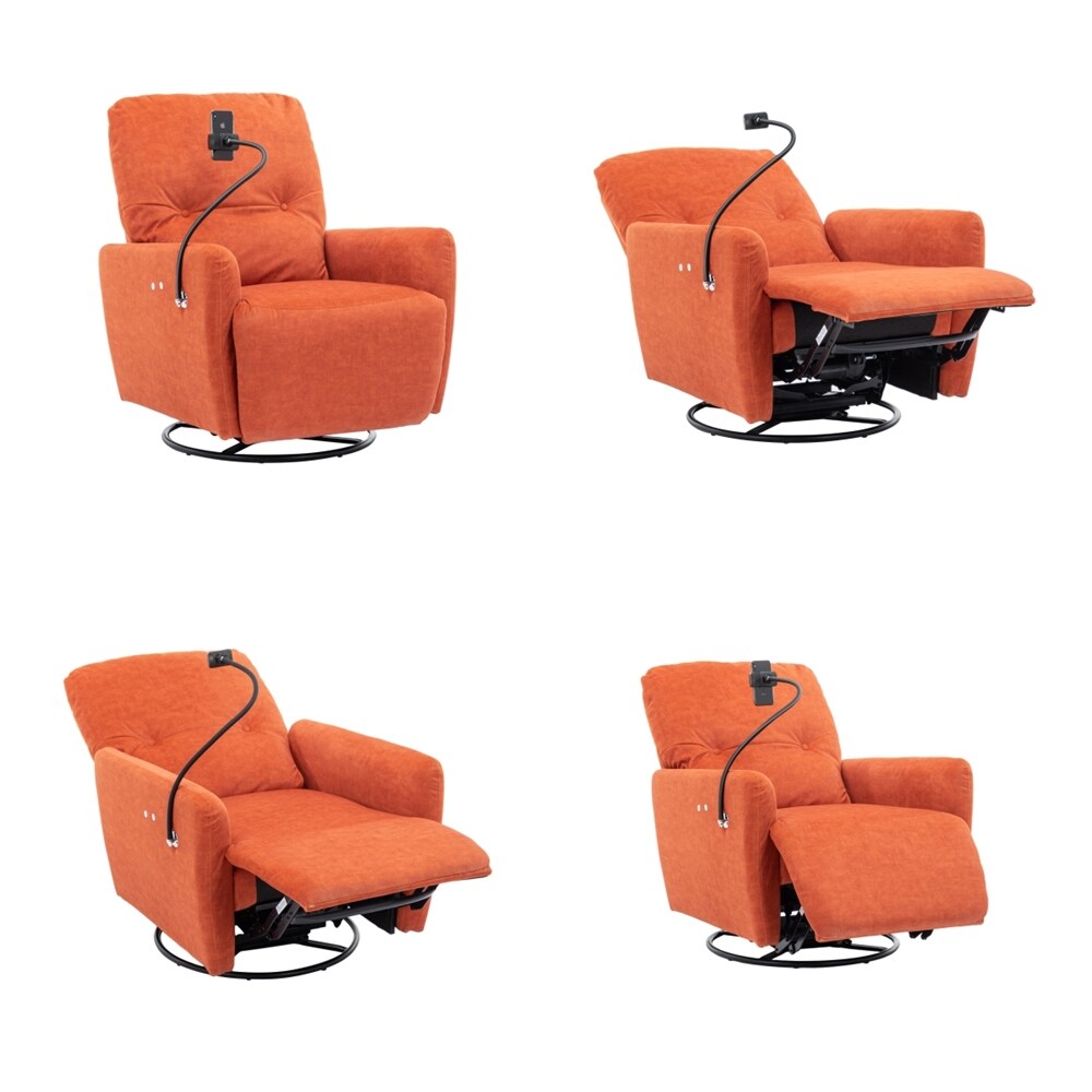 Fauteuil inclinable électrique pivotant à 270 degrés avec porte-téléphone