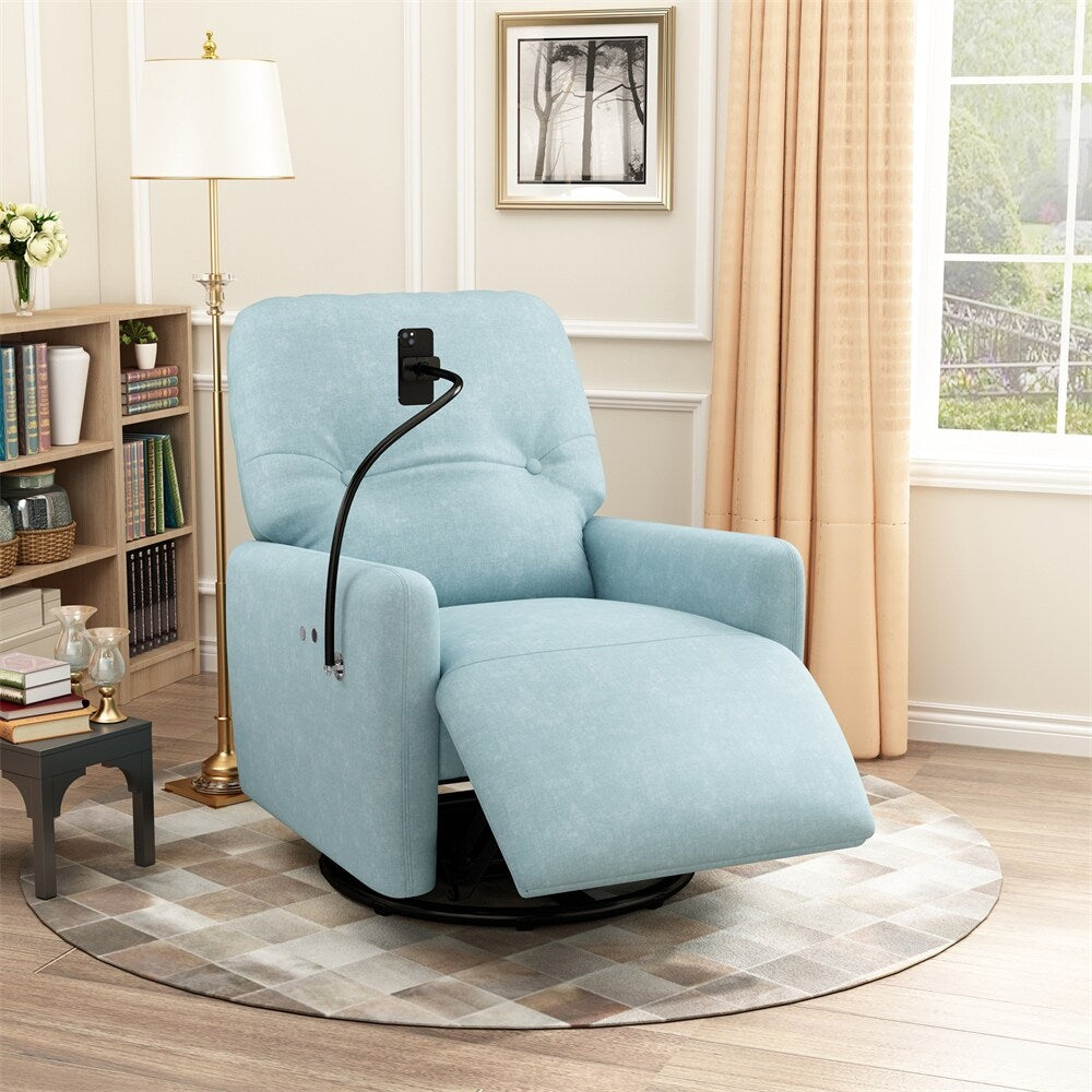 Fauteuil inclinable électrique pivotant à 270 degrés avec porte-téléphone