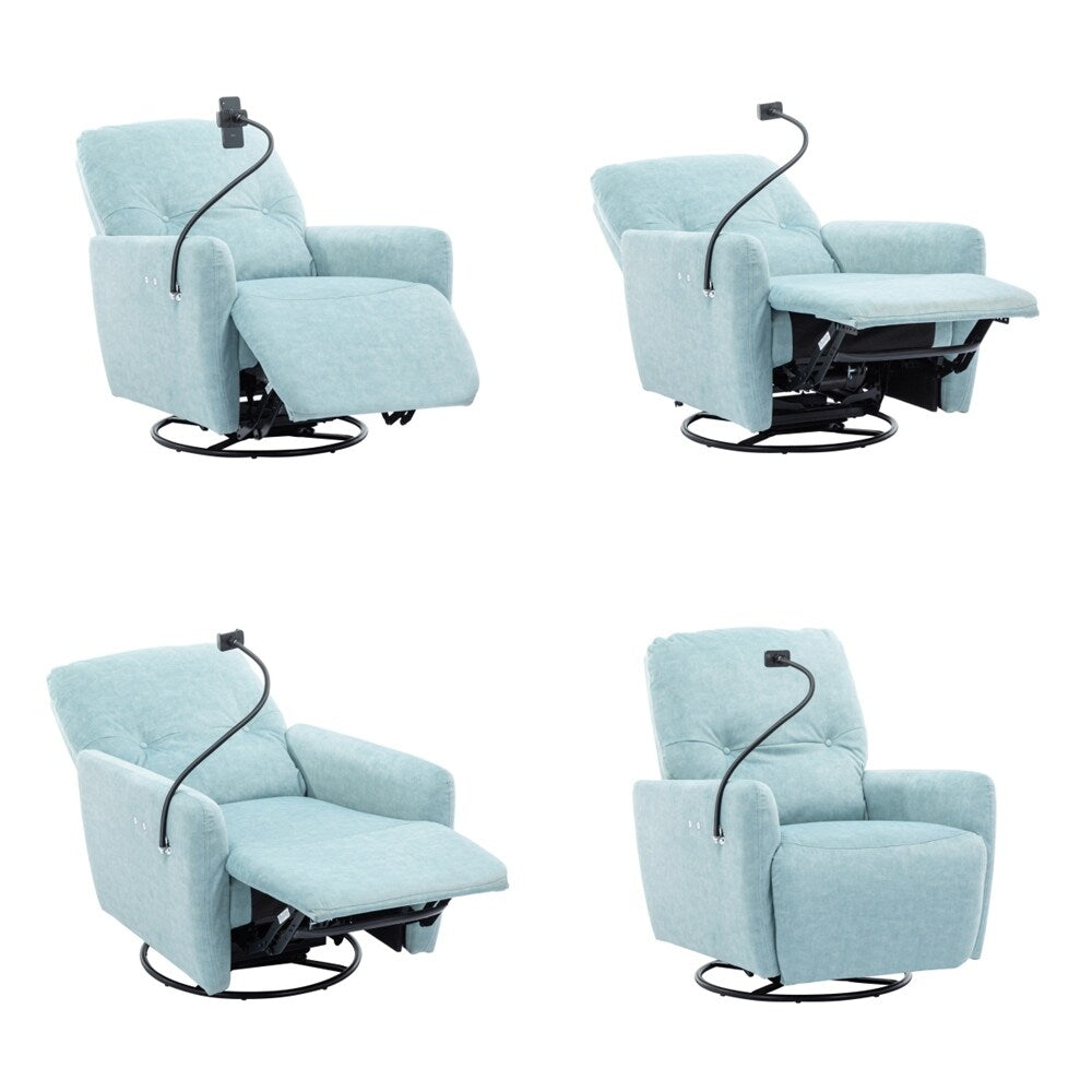 Fauteuil inclinable électrique pivotant à 270 degrés avec porte-téléphone