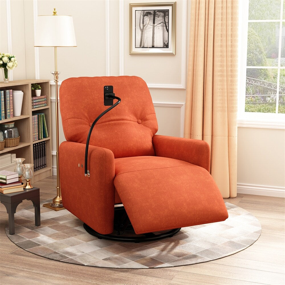Fauteuil inclinable électrique pivotant à 270 degrés avec porte-téléphone