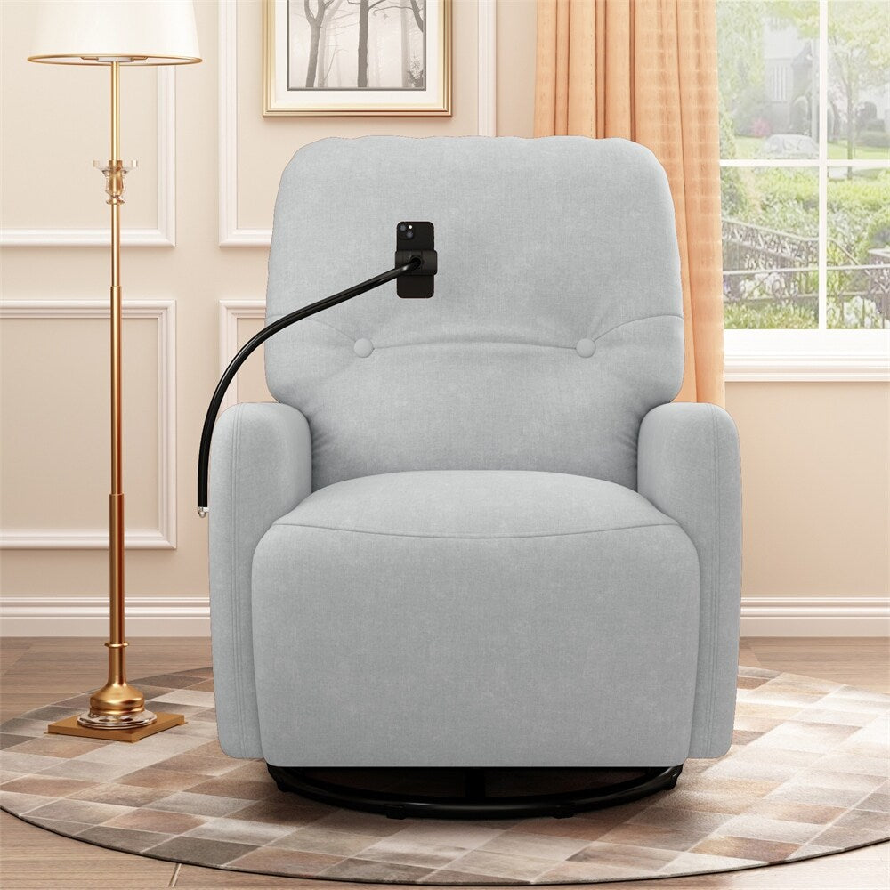Fauteuil inclinable électrique pivotant à 270 degrés avec porte-téléphone