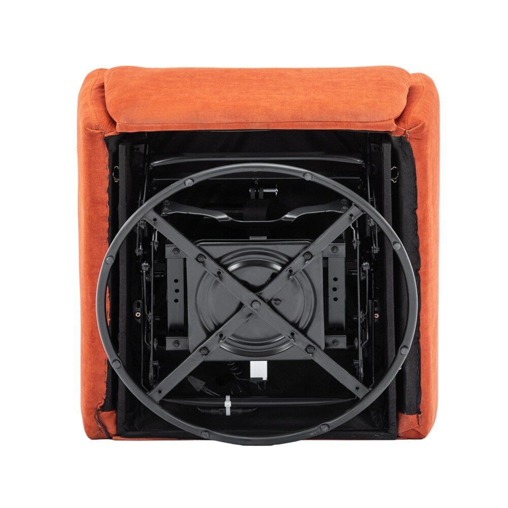 Fauteuil inclinable électrique pivotant à 270 degrés avec porte-téléphone