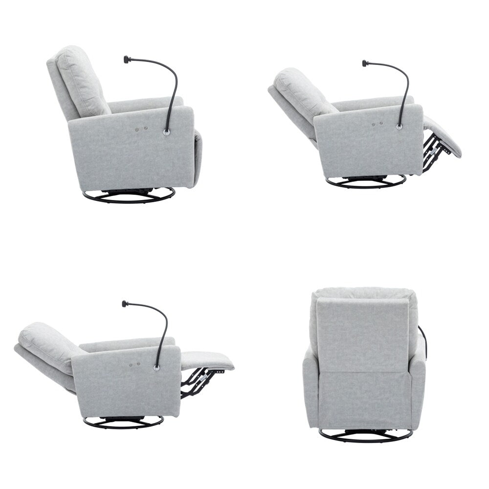 Fauteuil inclinable électrique pivotant à 270 degrés avec porte-téléphone