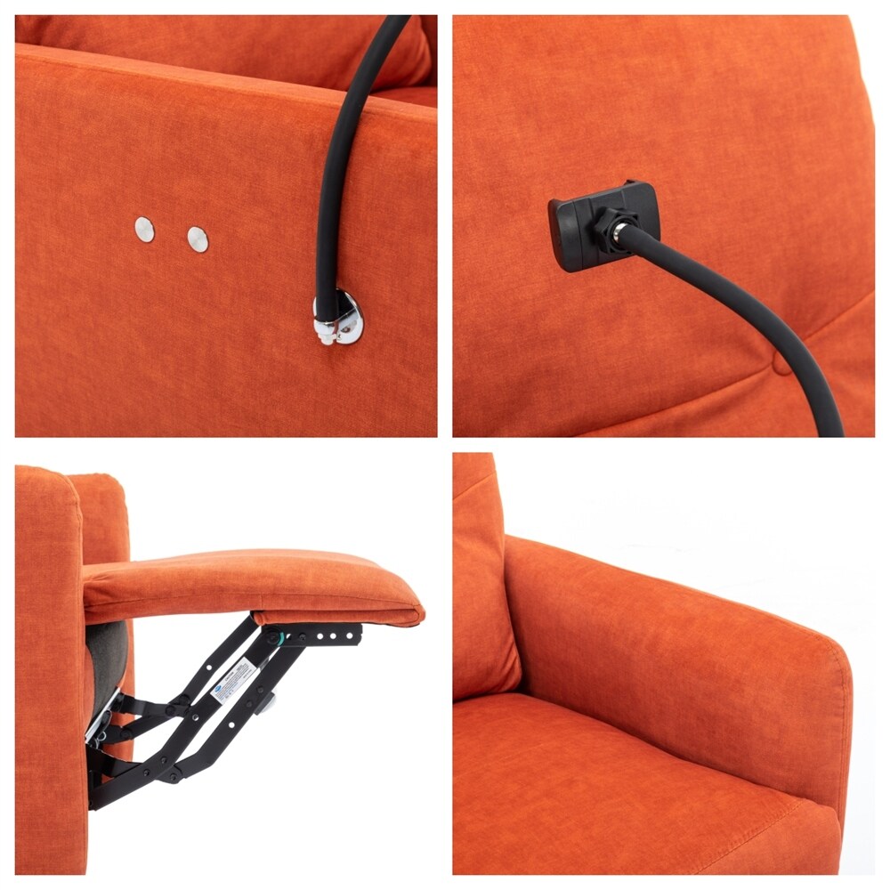 Fauteuil inclinable électrique pivotant à 270 degrés avec porte-téléphone