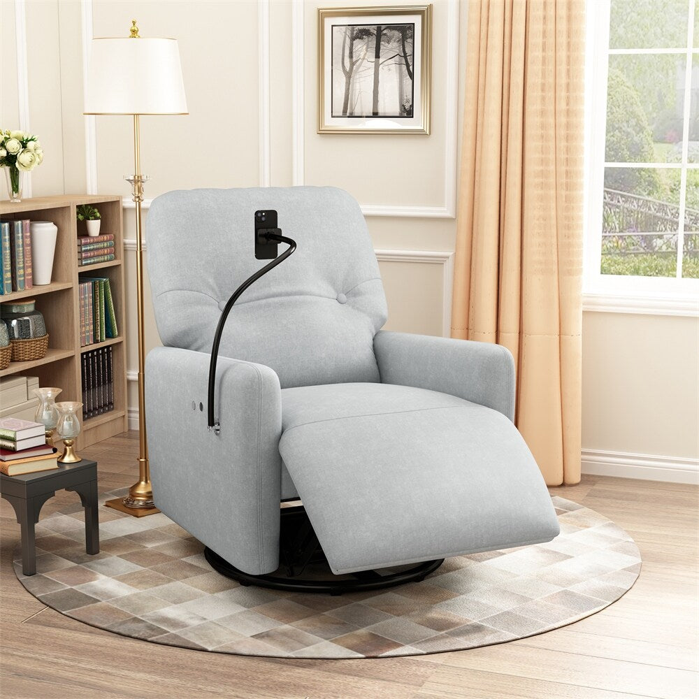 Fauteuil inclinable électrique pivotant à 270 degrés avec porte-téléphone
