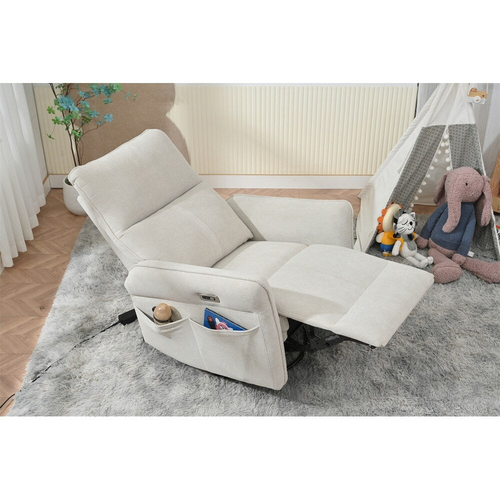 Fauteuil inclinable pivotant et basculant à commande électrique à 270° pour adultes, fauteuil pivotant et basculant, petit fauteuil inclinable électrique