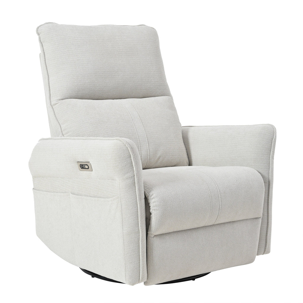 Fauteuil inclinable pivotant et basculant à commande électrique à 270° pour adultes, fauteuil pivotant et basculant, petit fauteuil inclinable électrique