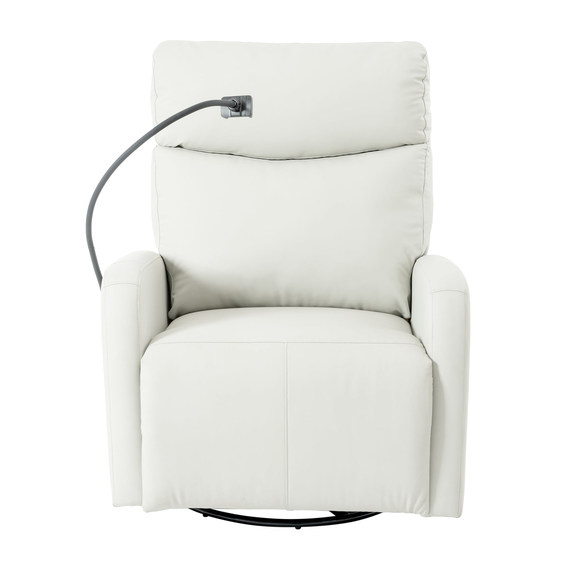 Fauteuil inclinable pivotant à 270° avec ports USB, dossier électrique et confort moelleux pour une relaxation ultime.