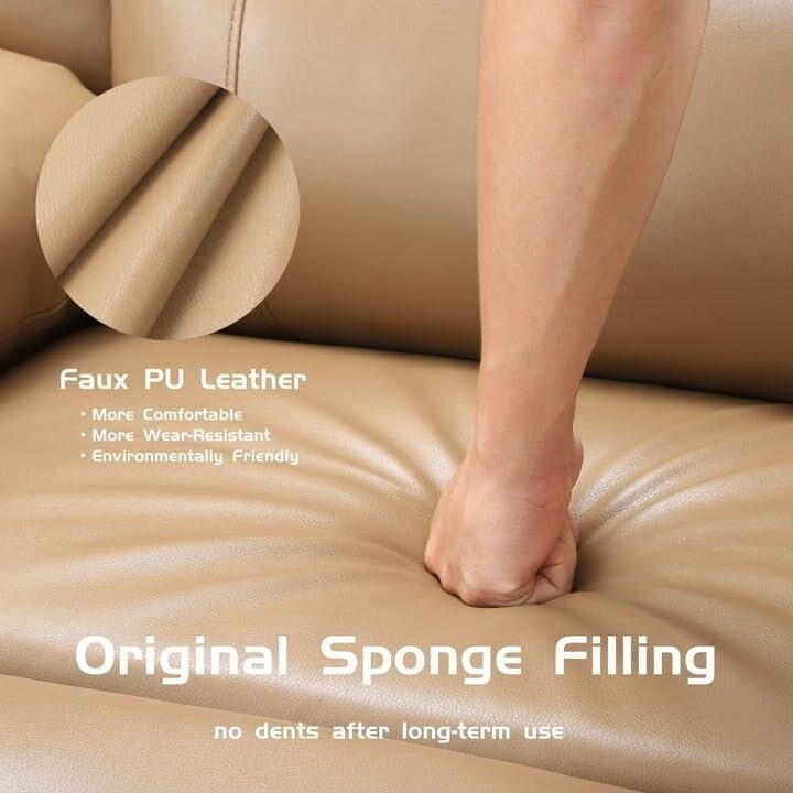 Fauteuils inclinables pivotants à 360° de 68,5 cm (27 pouces) surdimensionnés avec fonction de massage et de chauffe.