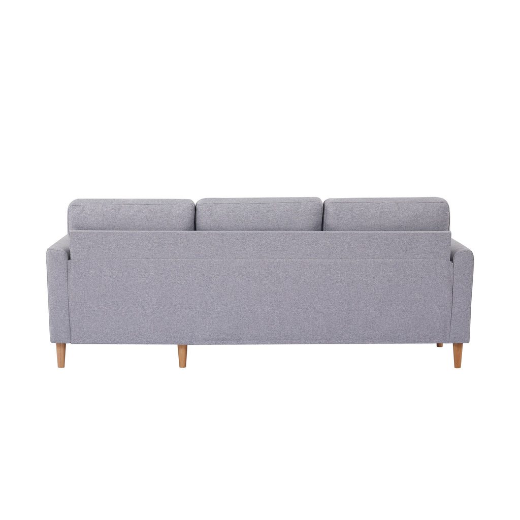 Canapé-lit 3 places en tissu réglable de 72 cm avec lit escamotable, méridienne et poches de rangement dans les accoudoirs