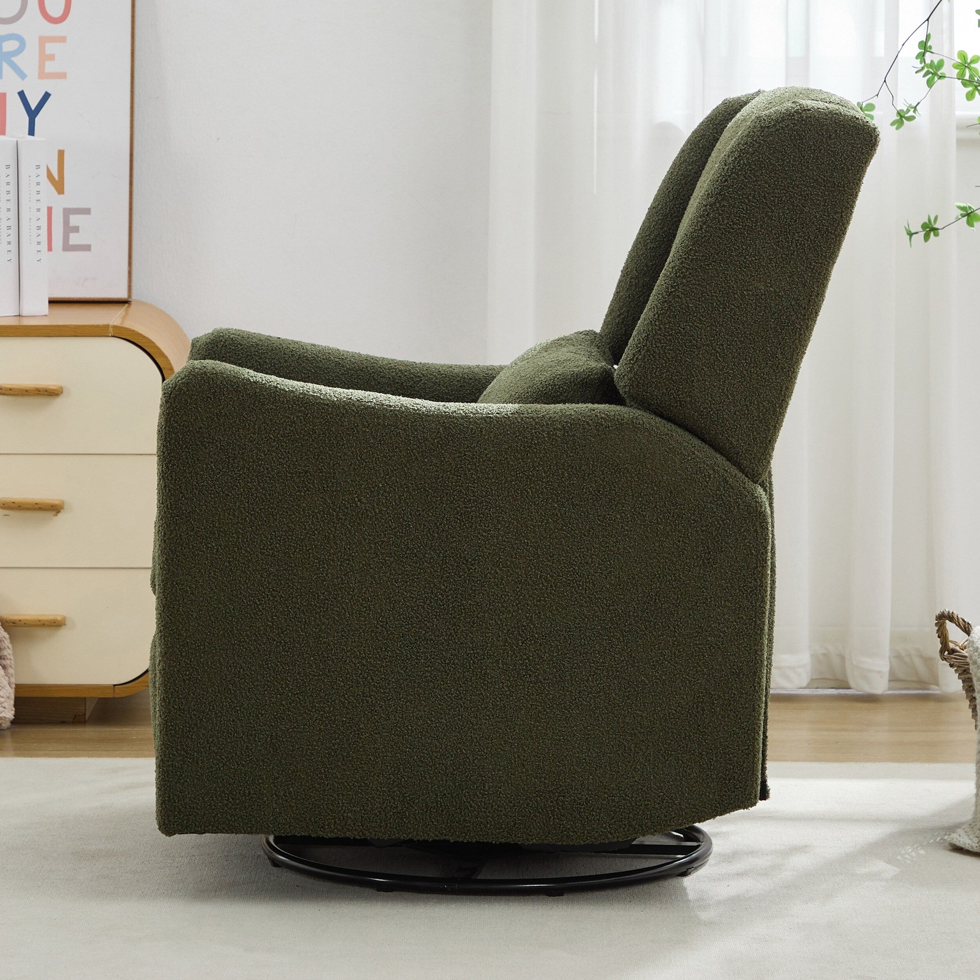 Fauteuil inclinable pivotant à dossier large de 75 cm (29,5 pouces)