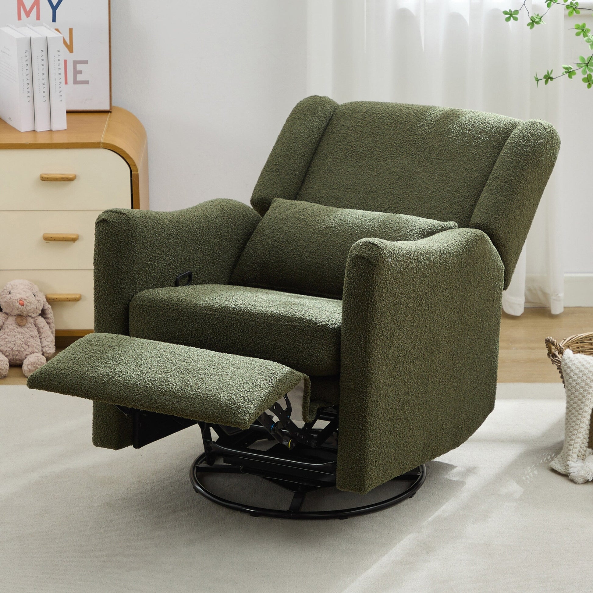 Fauteuil inclinable pivotant à dossier large de 75 cm (29,5 pouces)