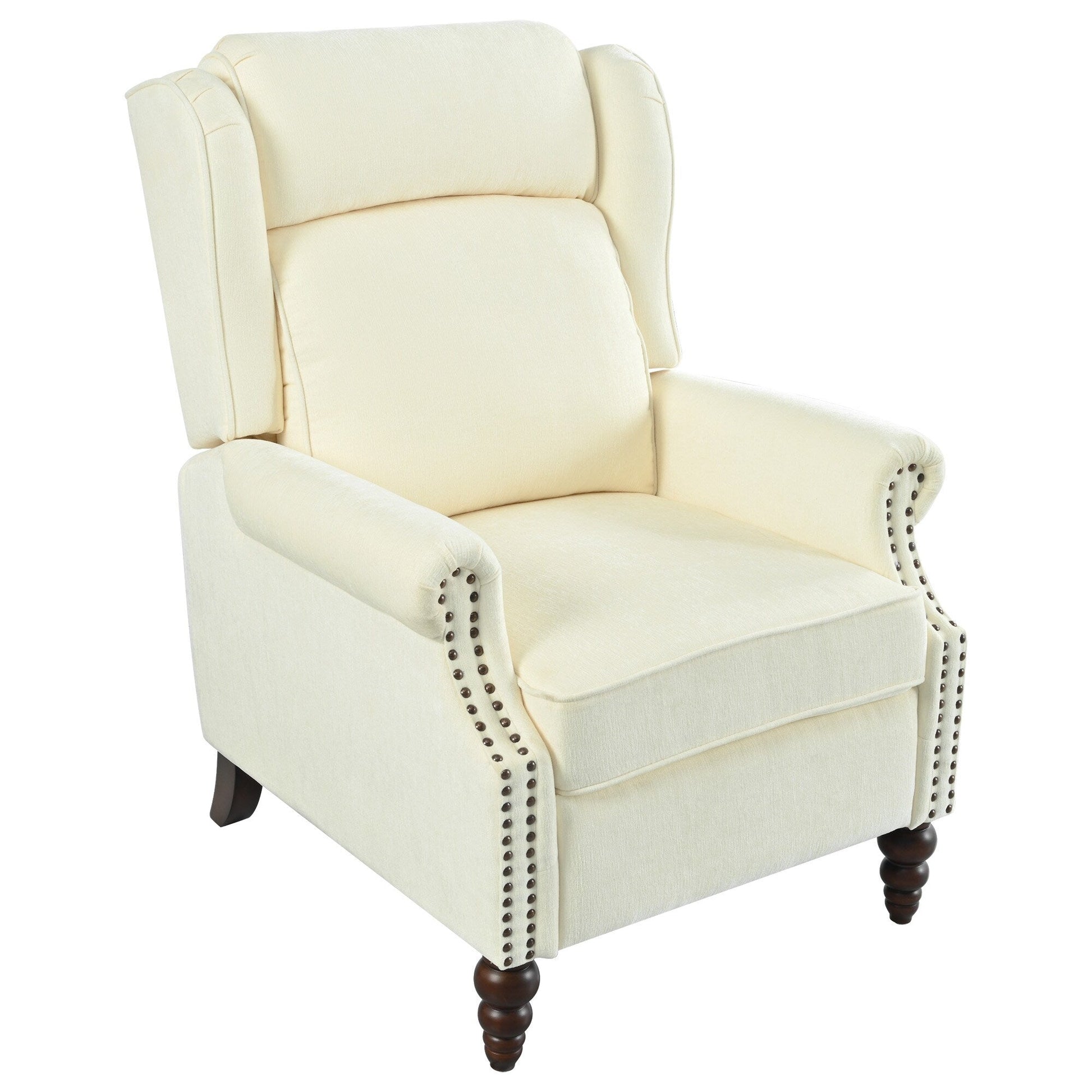 Fauteuil inclinable à dossier basculant 29,75 pouces, recouvert de tissu.